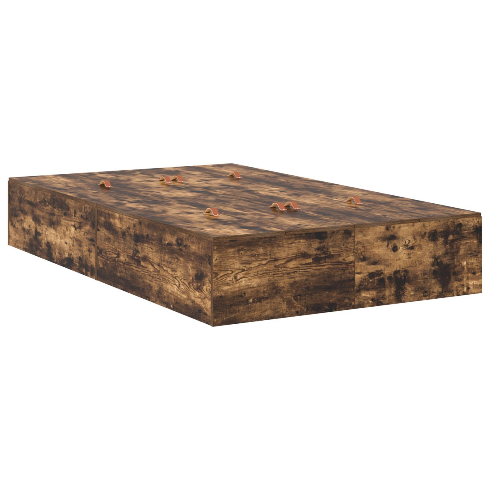 vidaXL Cadru de pat Stejar afumat 200 x 120 x 31.5 cm Lemn compozit vidaXL Cadru de pat Stejar afumat 200 x 120 x 31.5 cm Lemn compozit