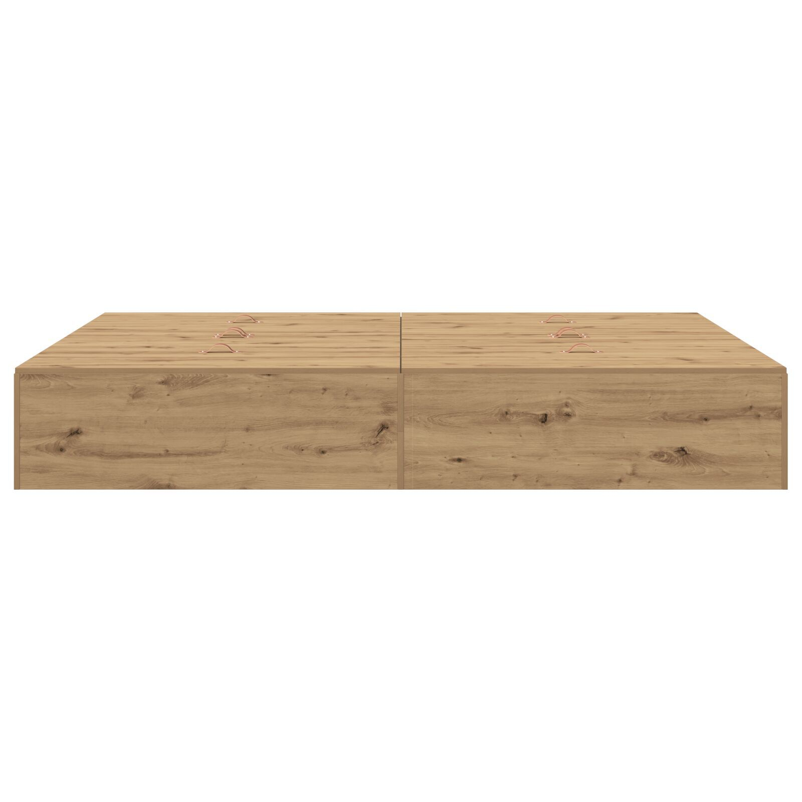 vidaXL Cadru de pat cu depozitare Stejar Artizanal 150 x 200 cm