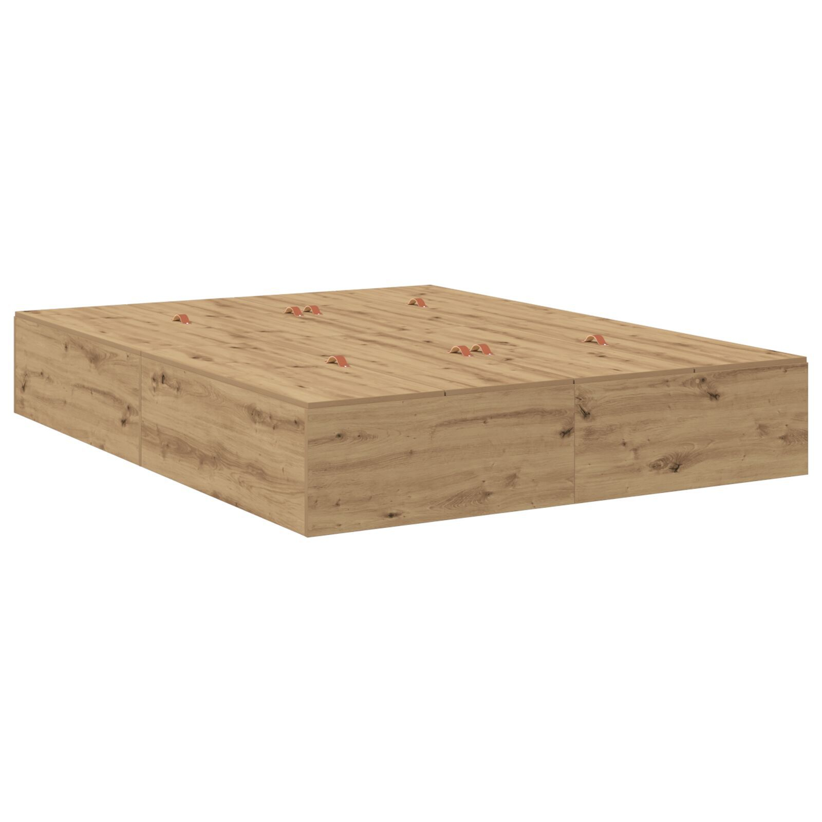 vidaXL <strong>Cadru de pat cu storage </strong> din stejar artesanal 160x200 cm vidaXL <strong>Cadru de pat cu storage </strong> din stejar artesanal 160x200 cm
