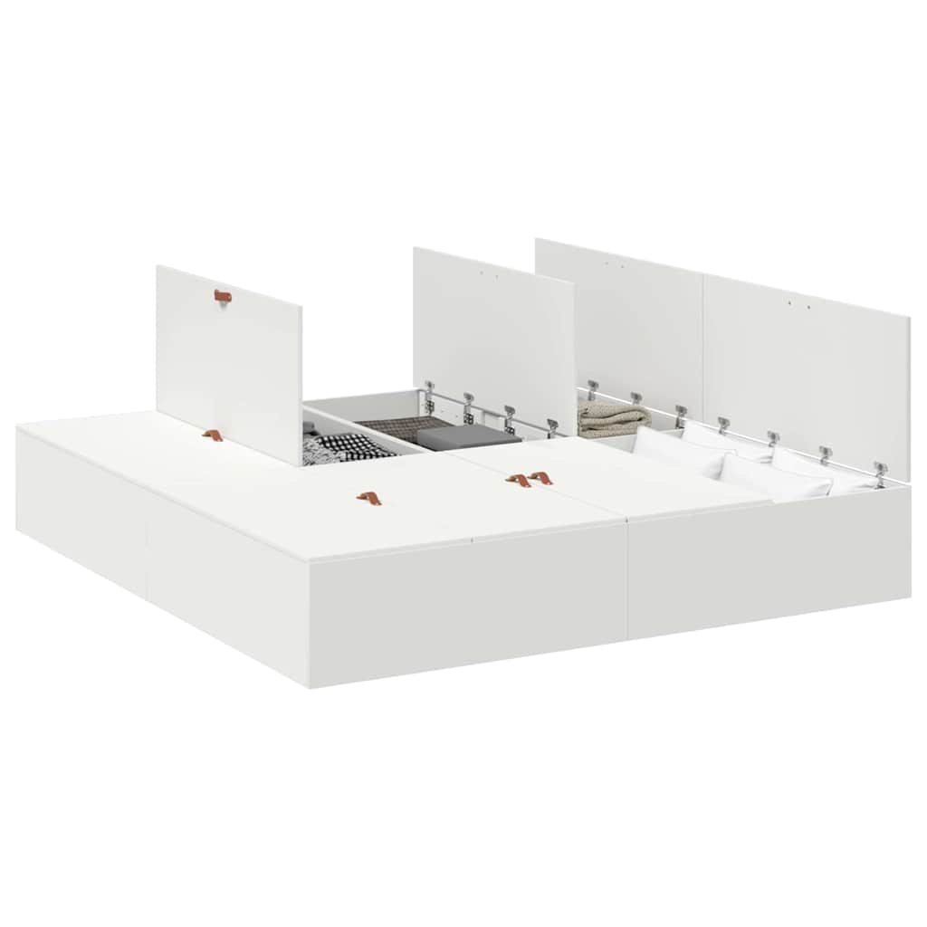 vidaXL Cadru de pat cu spațiu de depozitare Alb 180 x 200 cm vidaXL Cadru de pat cu spațiu de depozitare Alb 180 x 200 cm