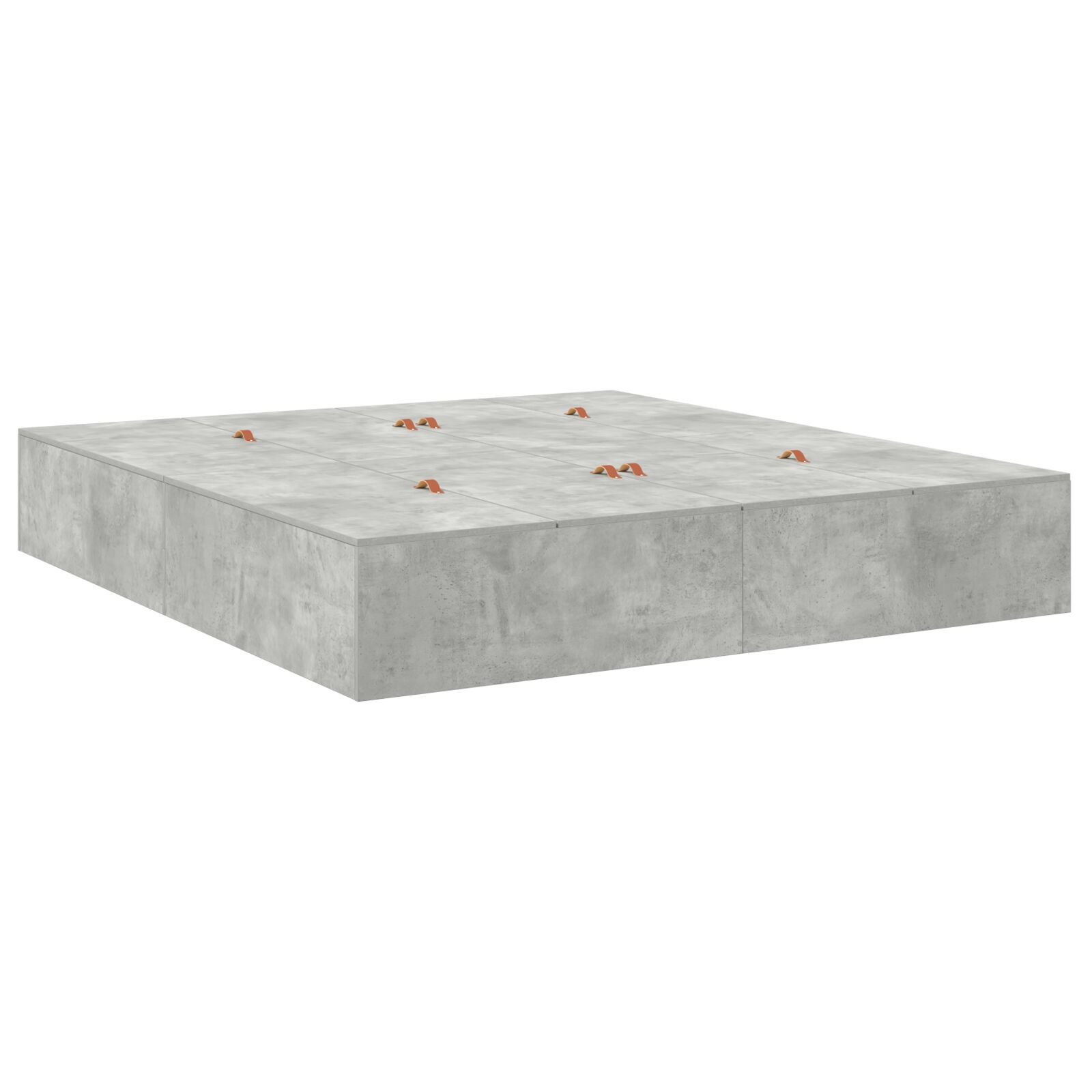 vidaXL Cadru de pat Gri beton 200 x 180 x 31.5 cm Lemn compozit vidaXL Cadru de pat Gri beton 200 x 180 x 31.5 cm Lemn compozit