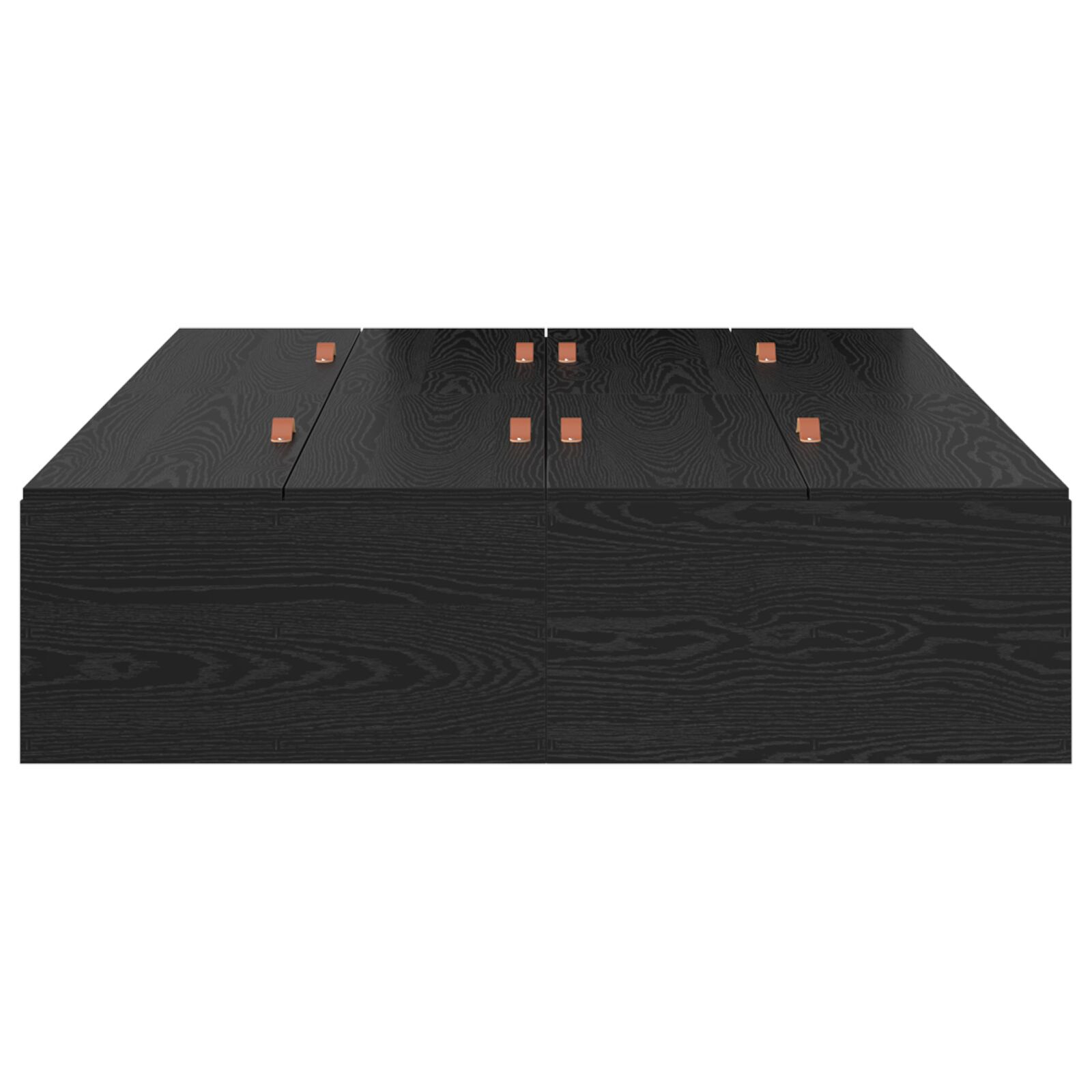 vidaXL Cadru de pat cu depozitare Stejar Negru 120 x 190 cm