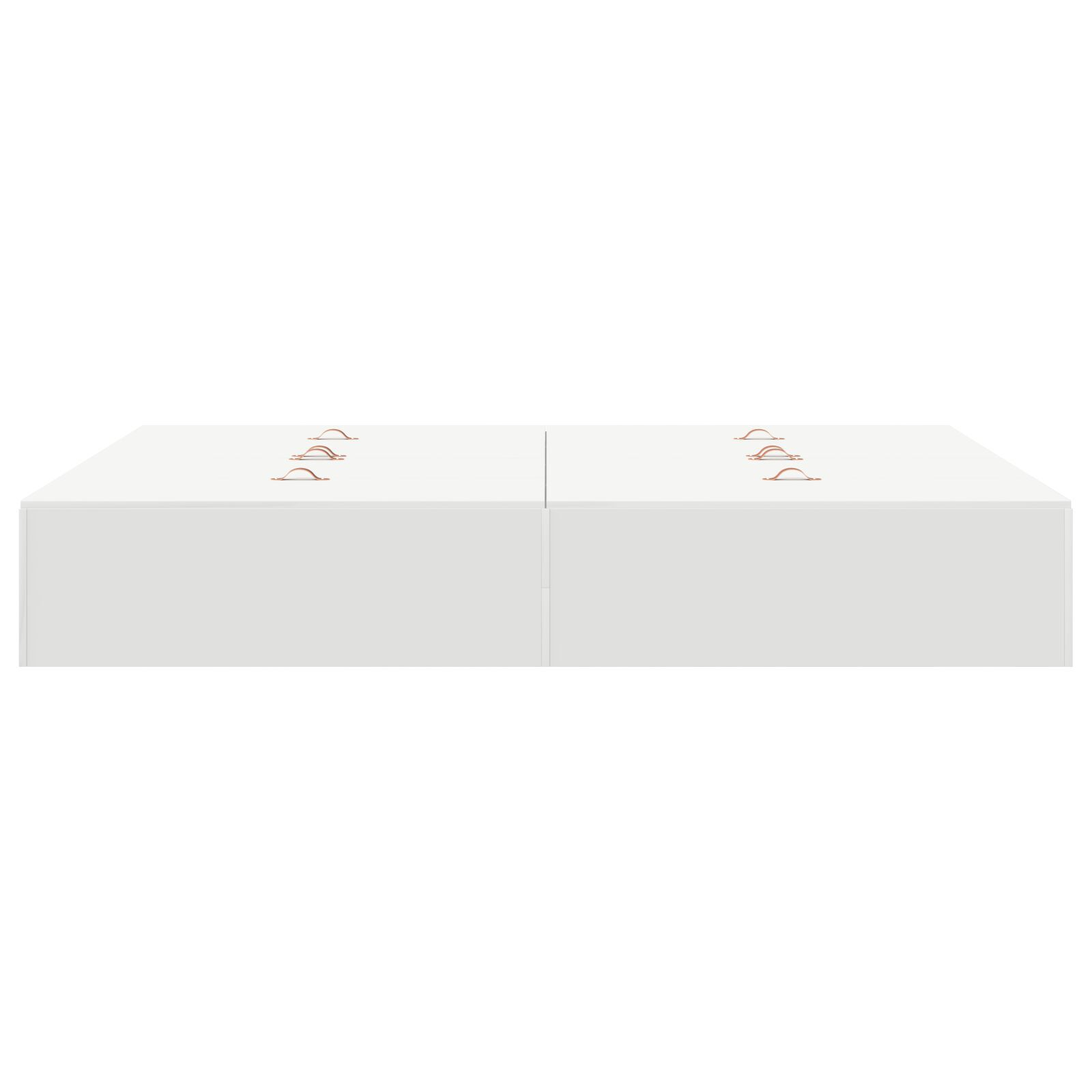 vidaXL Cadru de pat Alb 190 x 140 x 31.5 cm Lemn compozit