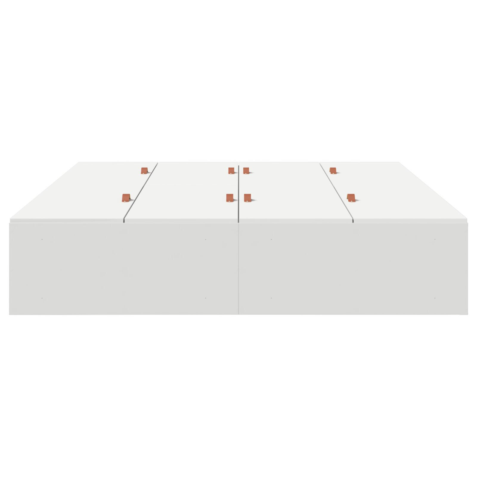 vidaXL Cadru de pat cu depozitare Alb 135 x 190 cm Lemn compozit