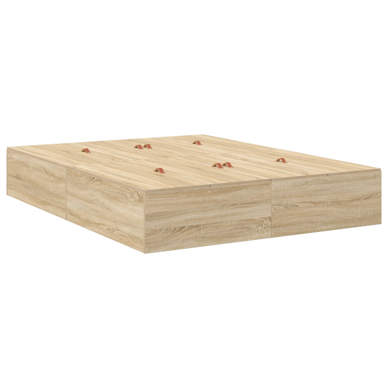 vidaXL Cadru de pat Stejar sonoma 190 x 135 x 31.5 cm Lemn compozit vidaXL Cadru de pat Stejar sonoma 190 x 135 x 31.5 cm Lemn compozit
