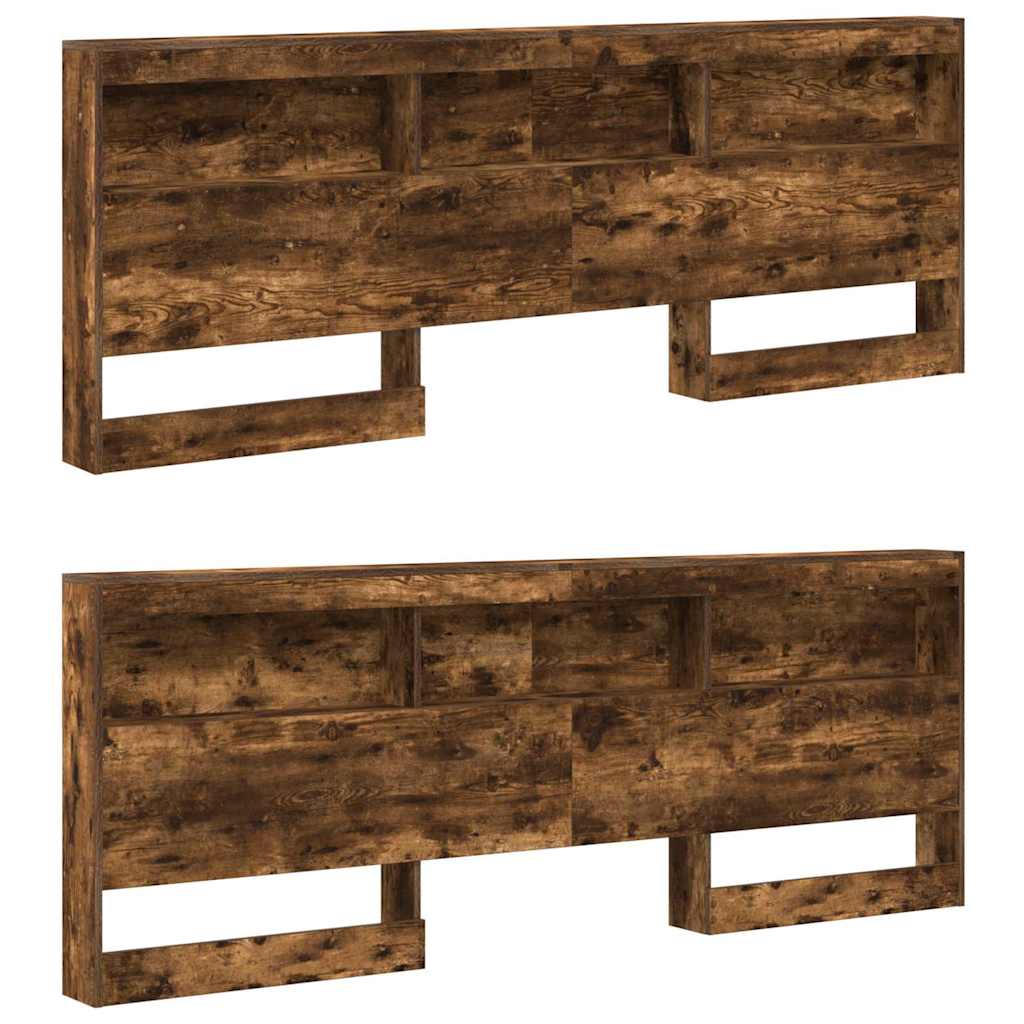 vidaXL Tăblie de depozitare Stejar fumuriu 200 cm Lemn compozit