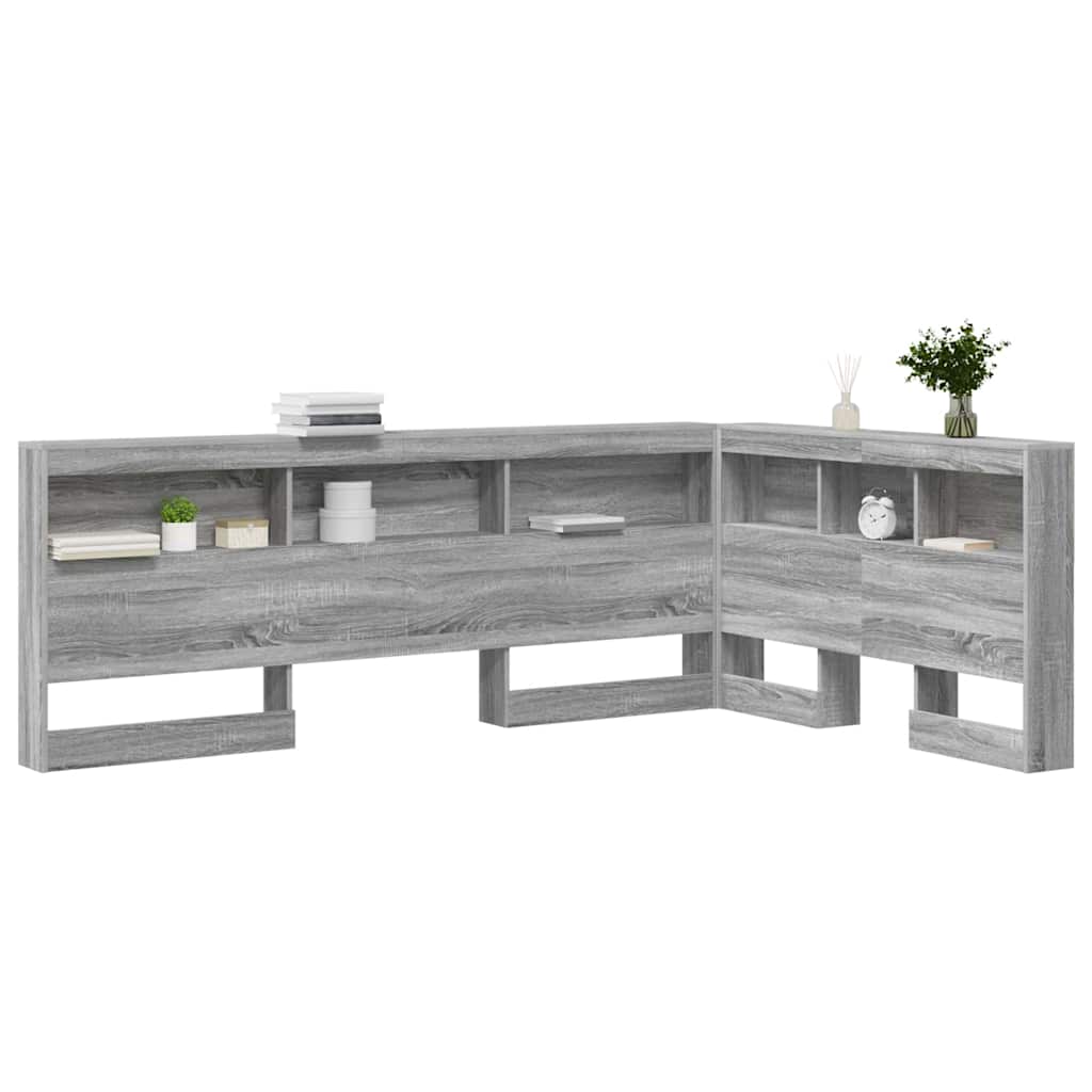 vidaXL Tăblie de depozitare cu raft sonoma gri 120 cm Lemn compozit vidaXL Tăblie de depozitare cu raft sonoma gri 120 cm Lemn compozit