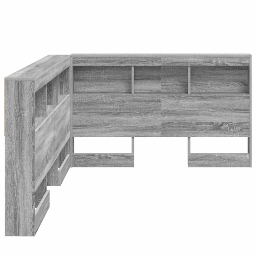 vidaXL Tăblie de depozitare cu raft sonoma gri 120 cm Lemn compozit vidaXL Tăblie de depozitare cu raft sonoma gri 120 cm Lemn compozit