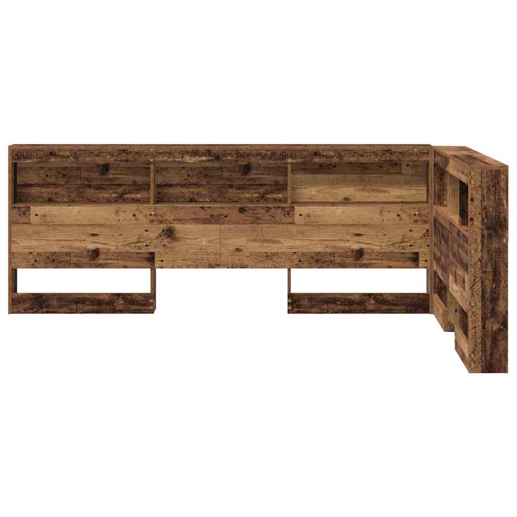 vidaXL Tăblie de depozitare cu raft Lemn vechi 120 cm Lemn compozit vidaXL Tăblie de depozitare cu raft Lemn vechi 120 cm Lemn compozit