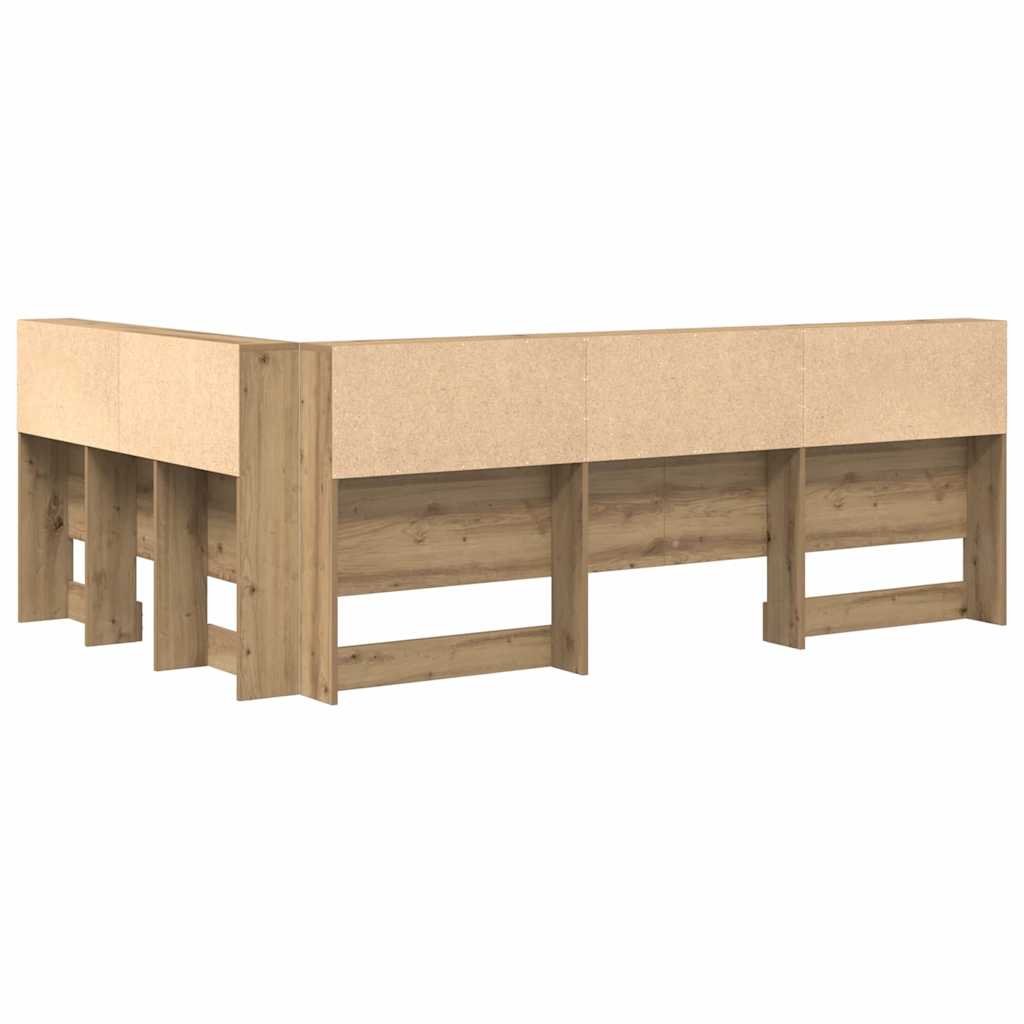 vidaXL Tăblie de depozitare stejar artizanal 120 cm Lemn compozit vidaXL Tăblie de depozitare stejar artizanal 120 cm Lemn compozit