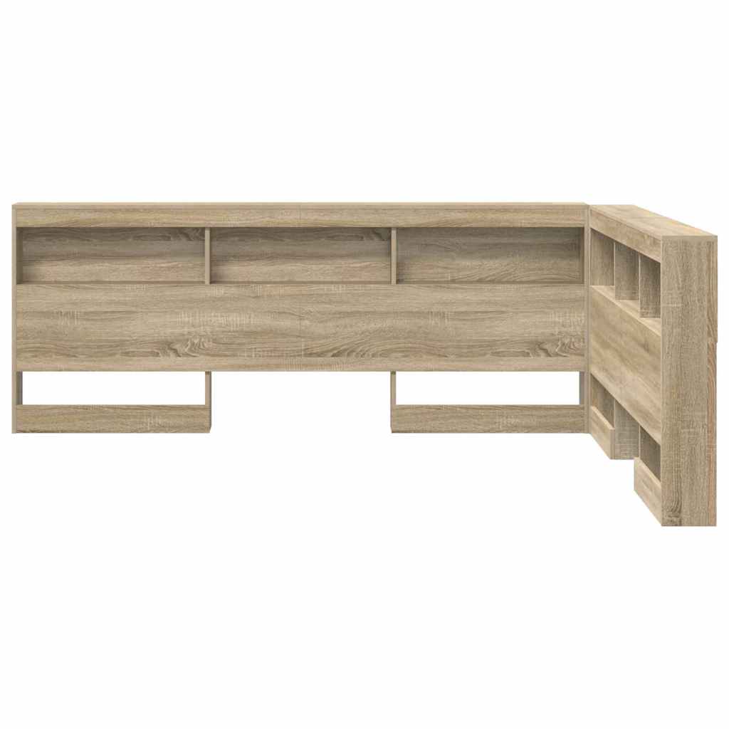vidaXL Tăblie de depozitare cu raft Stejar sonoma 160 cm Lemn compozit vidaXL Tăblie de depozitare cu raft Stejar sonoma 160 cm Lemn compozit