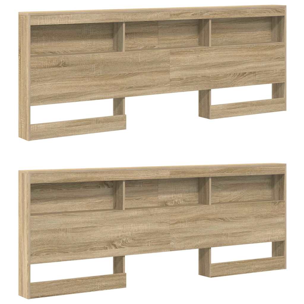 vidaXL Tăblie de depozitare cu raft Stejar sonoma 180 cm Lemn compozit vidaXL Tăblie de depozitare cu raft Stejar sonoma 180 cm Lemn compozit
