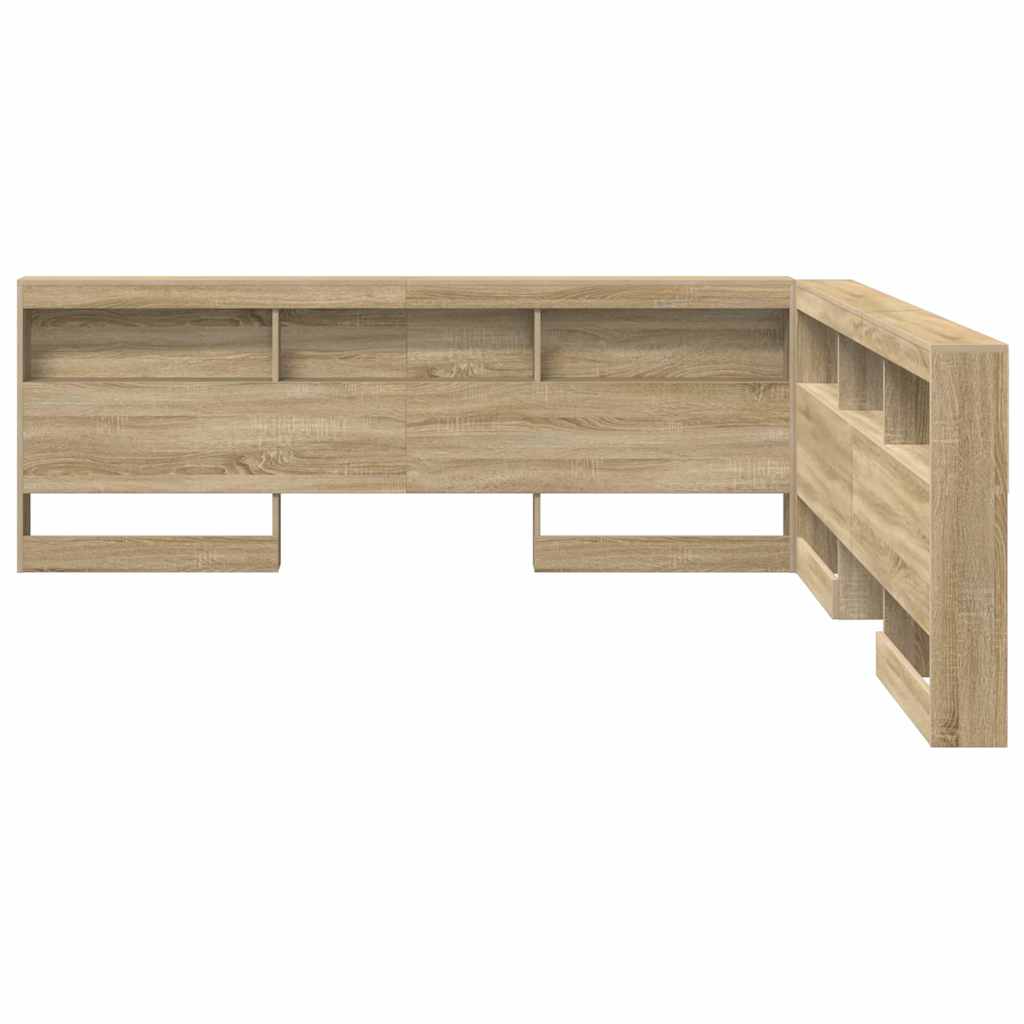 vidaXL Tăblie de depozitare cu raft Stejar sonoma 180 cm Lemn compozit vidaXL Tăblie de depozitare cu raft Stejar sonoma 180 cm Lemn compozit