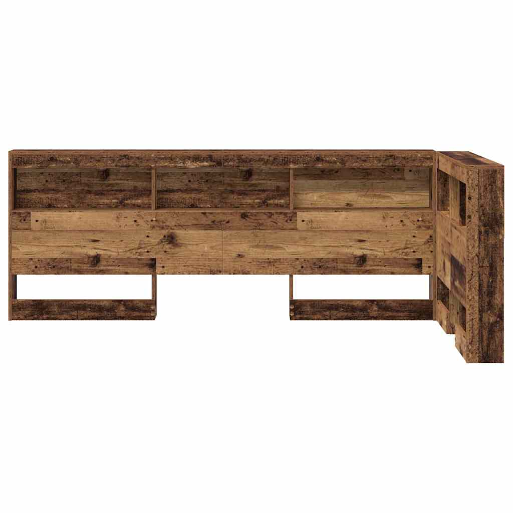 vidaXL Tăblie de depozitare cu raft Lemn vechi 90 cm Lemn compozit vidaXL Tăblie de depozitare cu raft Lemn vechi 90 cm Lemn compozit
