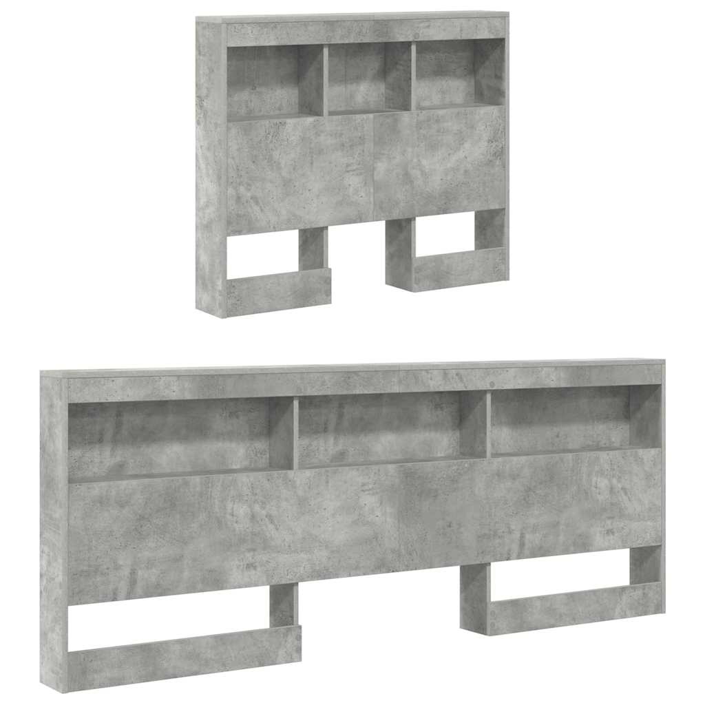 vidaXL Tăblie de depozitare cu raft Gri beton 75 cm Lemn compozit vidaXL Tăblie de depozitare cu raft Gri beton 75 cm Lemn compozit