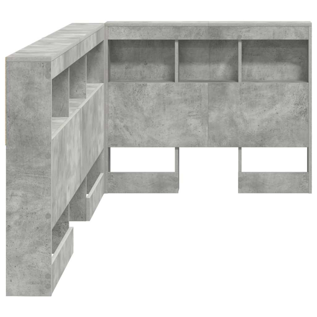 vidaXL Tăblie de depozitare cu raft Gri beton 75 cm Lemn compozit vidaXL Tăblie de depozitare cu raft Gri beton 75 cm Lemn compozit