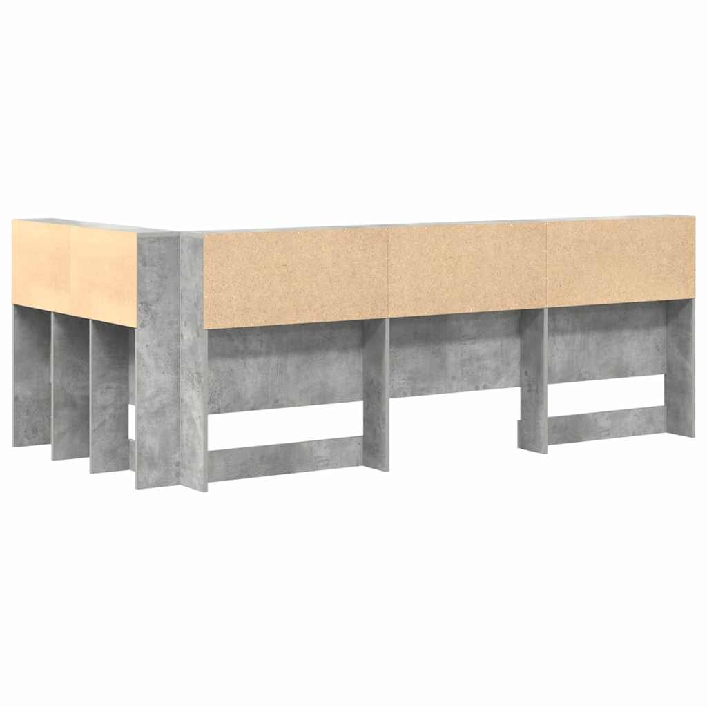 vidaXL Tăblie de depozitare cu raft Gri beton 75 cm Lemn compozit vidaXL Tăblie de depozitare cu raft Gri beton 75 cm Lemn compozit