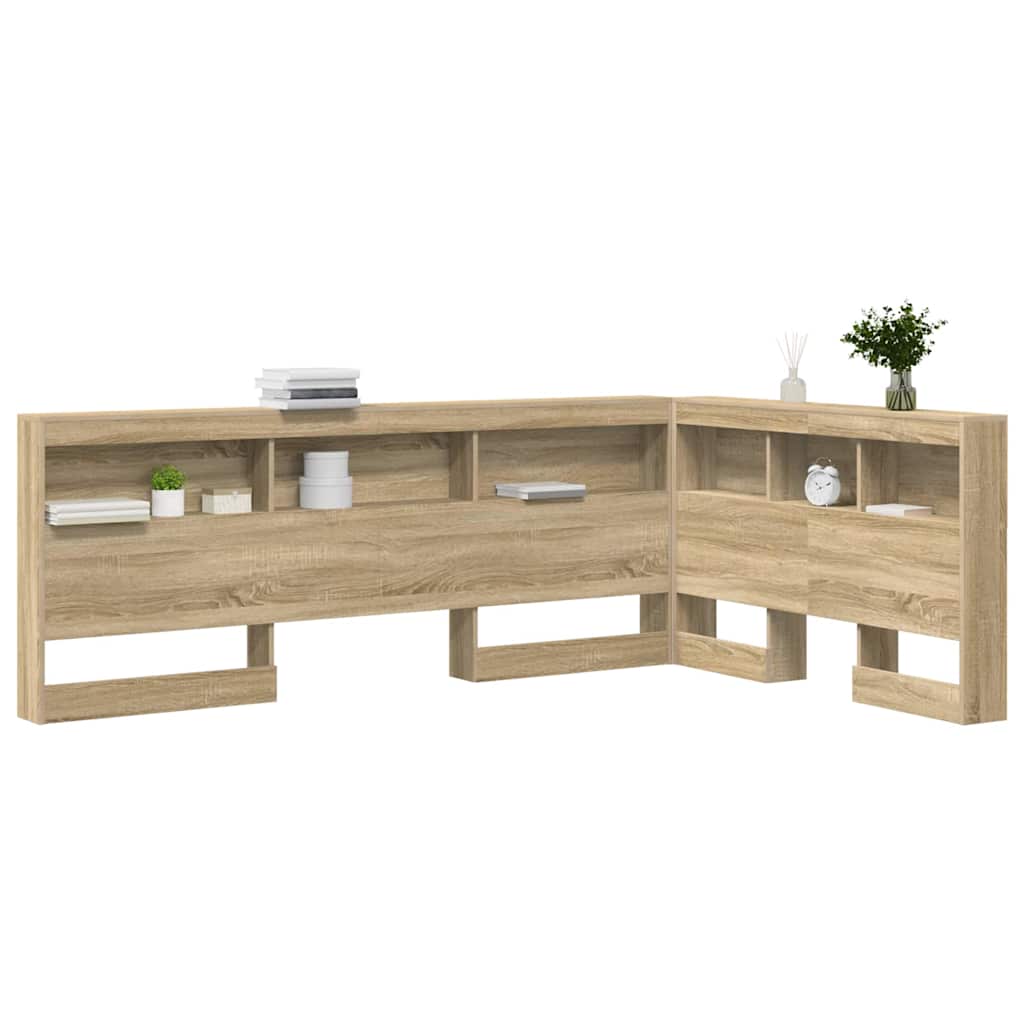 vidaXL Tăblie de depozitare cu raft Stejar sonoma 120 cm Lemn compozit vidaXL Tăblie de depozitare cu raft Stejar sonoma 120 cm Lemn compozit