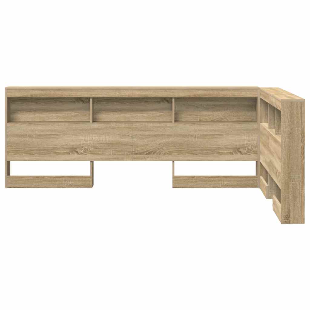 vidaXL Tăblie de depozitare cu raft Stejar sonoma 120 cm Lemn compozit vidaXL Tăblie de depozitare cu raft Stejar sonoma 120 cm Lemn compozit