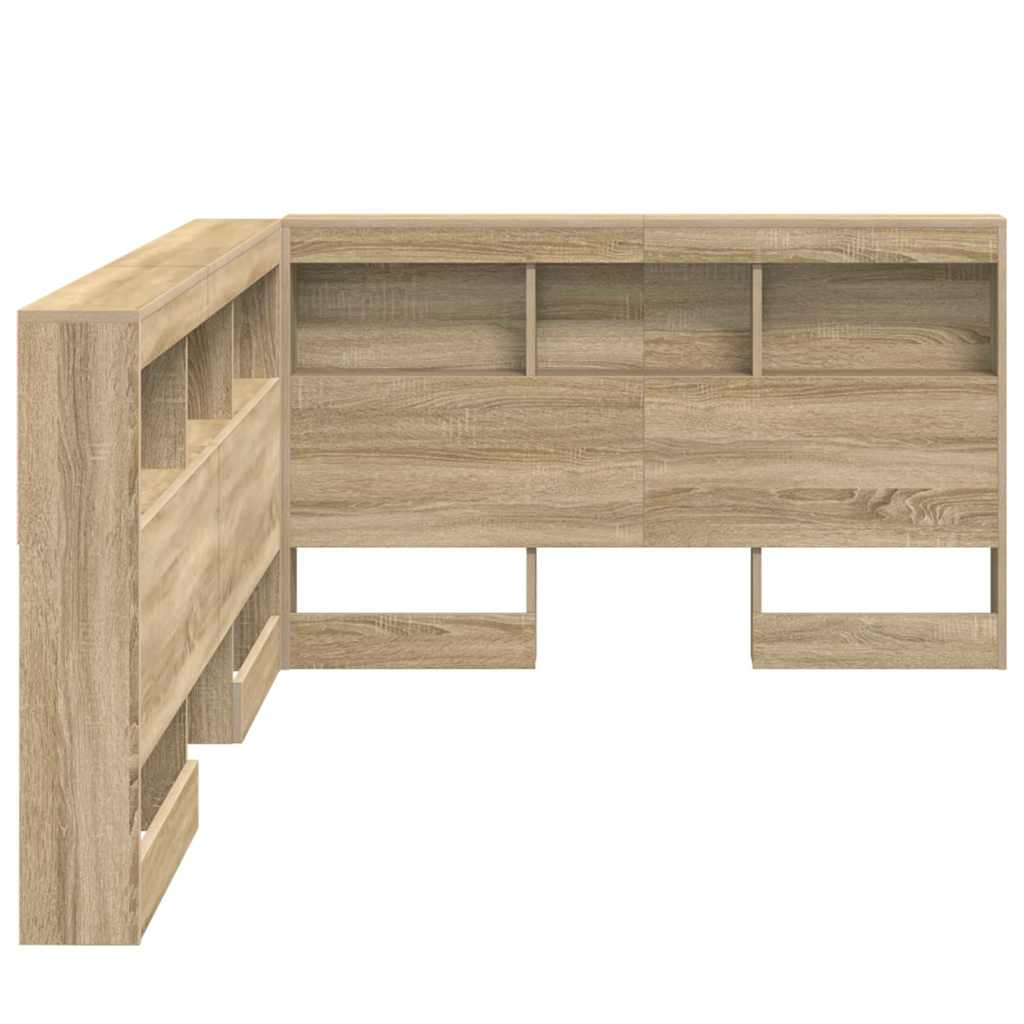 vidaXL Tăblie de depozitare cu raft Stejar sonoma 120 cm Lemn compozit vidaXL Tăblie de depozitare cu raft Stejar sonoma 120 cm Lemn compozit