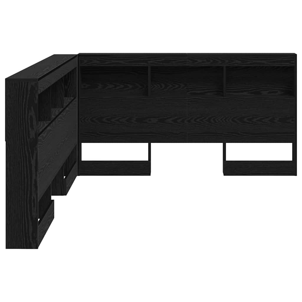 vidaXL Tăblie de depozitare cu raft Stejar negru 135 cm Lemn compozit vidaXL Tăblie de depozitare cu raft Stejar negru 135 cm Lemn compozit