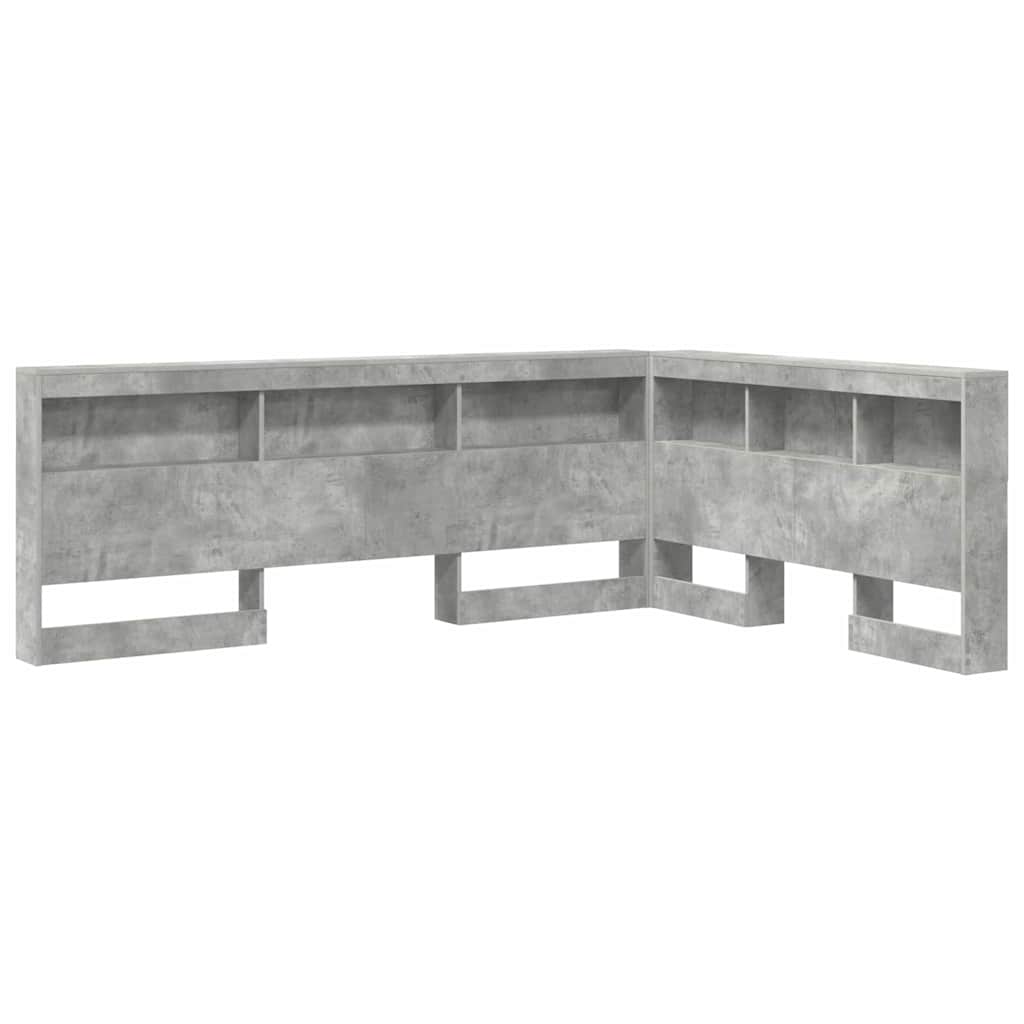 vidaXL Tăblie de depozitare cu raft Gri beton 135 cm Lemn compozit vidaXL Tăblie de depozitare cu raft Gri beton 135 cm Lemn compozit