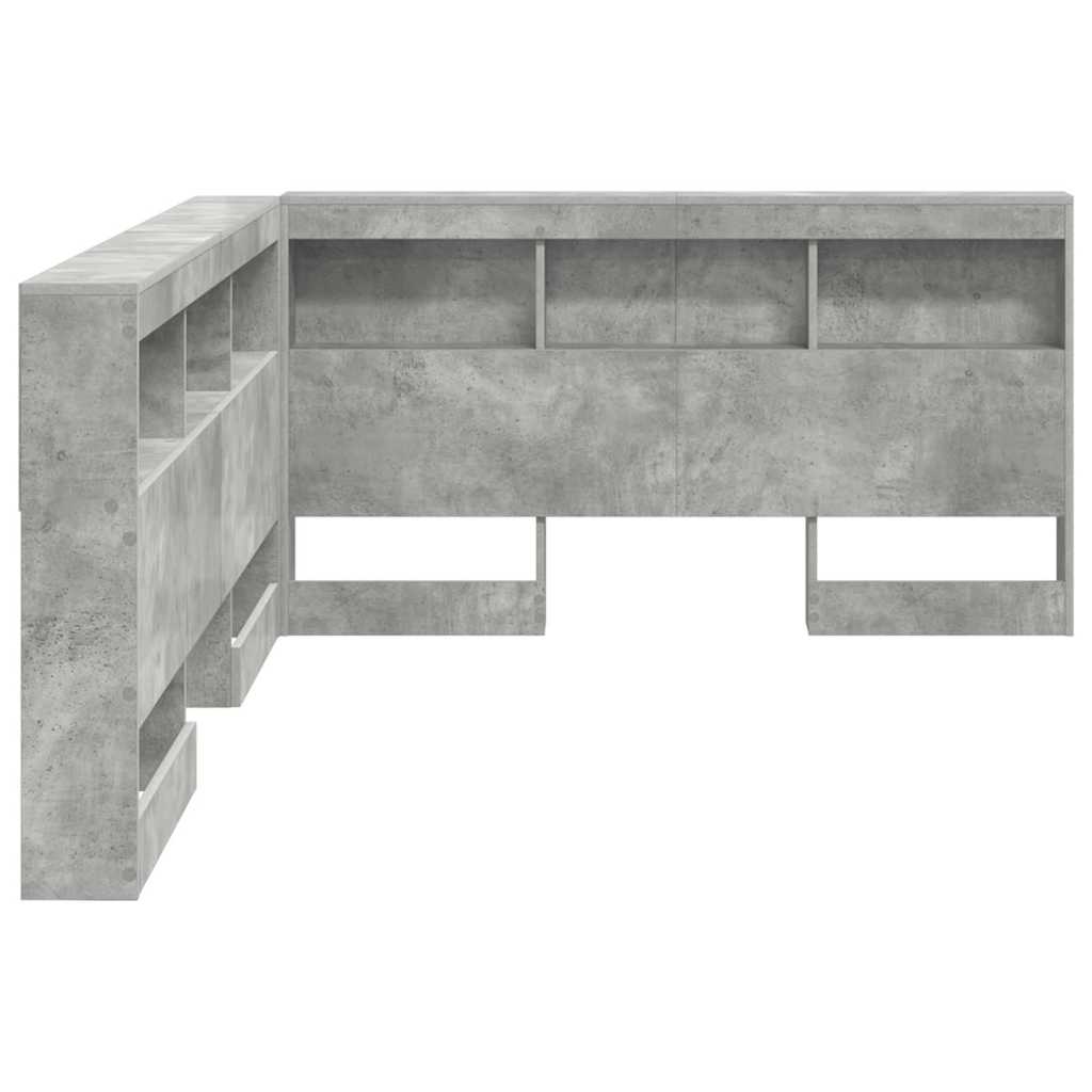 vidaXL Tăblie de depozitare cu raft Gri beton 135 cm Lemn compozit vidaXL Tăblie de depozitare cu raft Gri beton 135 cm Lemn compozit