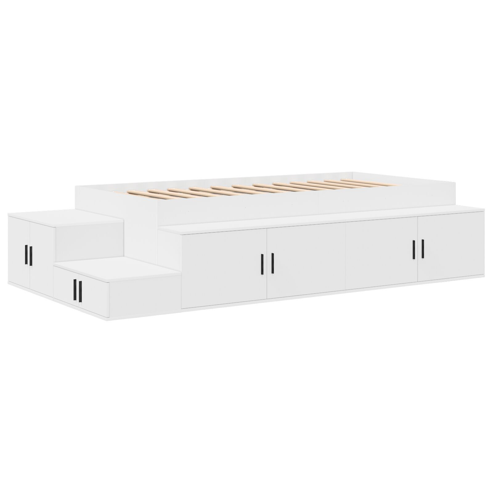 vidaXL Armațiune pat depozitare Alb 90x190 cm vidaXL Armațiune pat depozitare Alb 90x190 cm