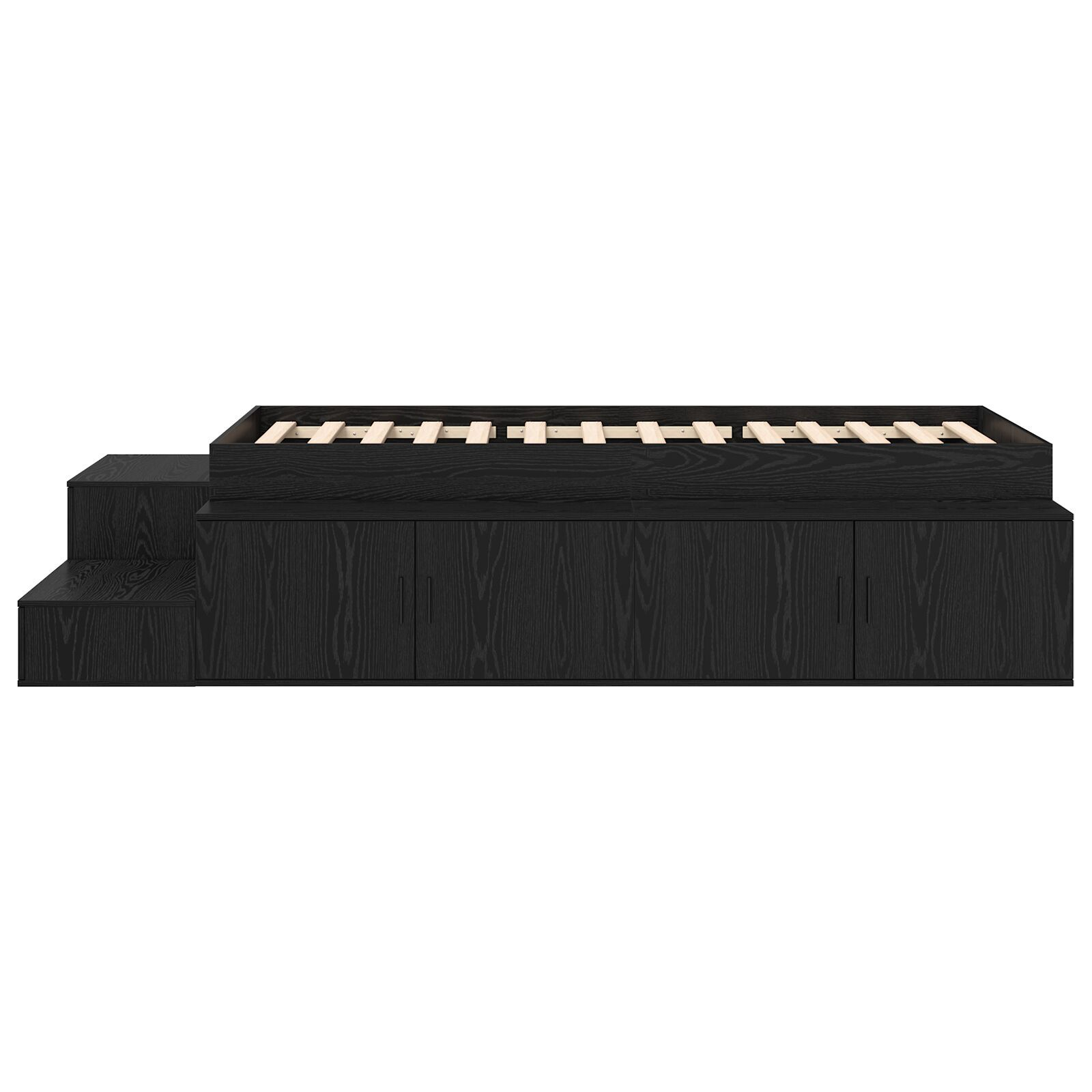 vidaXL Cadru de pat cu depozitare Stejar negru 234 x 118 x 53.5 cm vidaXL Cadru de pat cu depozitare Stejar negru 234 x 118 x 53.5 cm