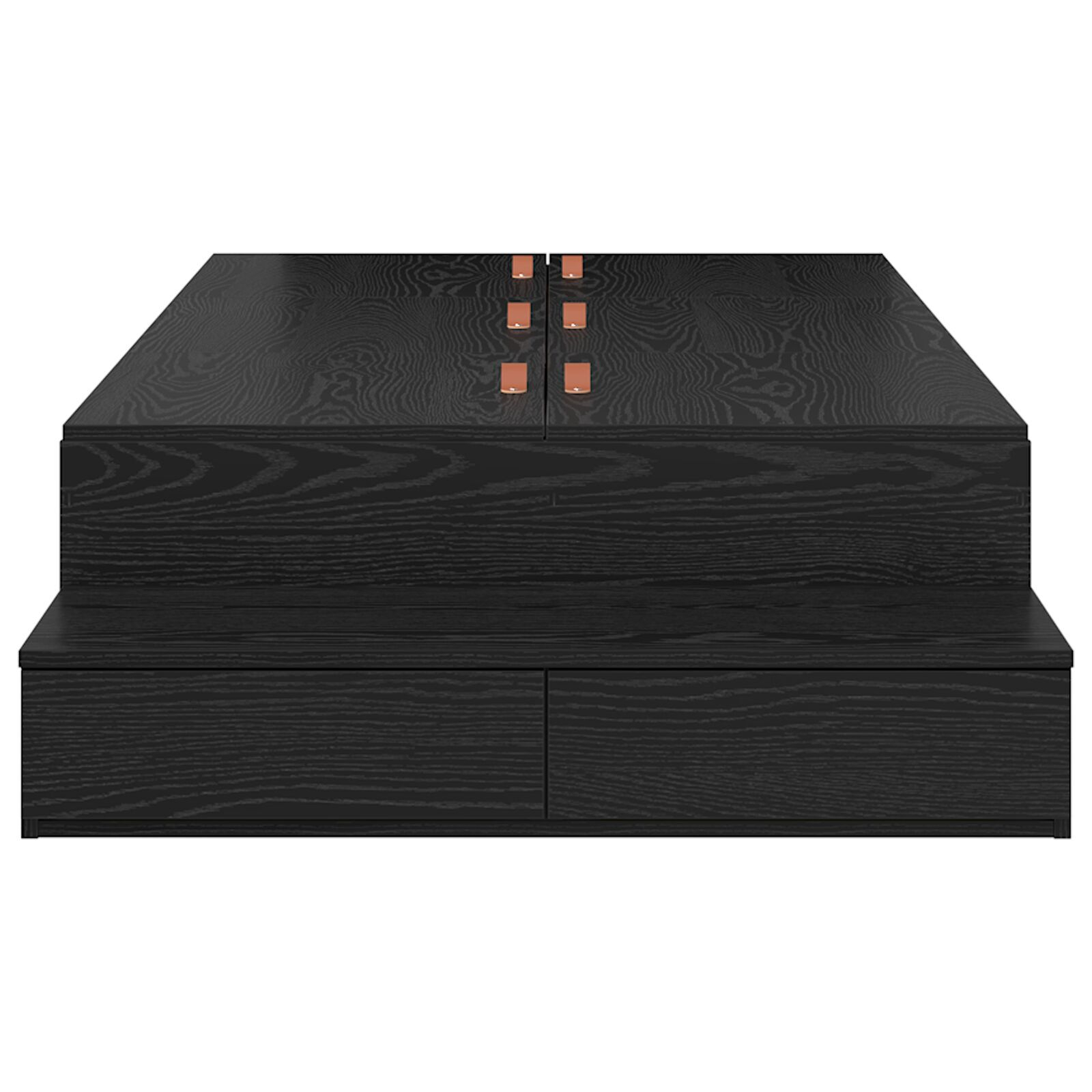 vidaXL Cadru de pat cu depozitare Stejar negru 236.5 x 80 x 31.5 cm