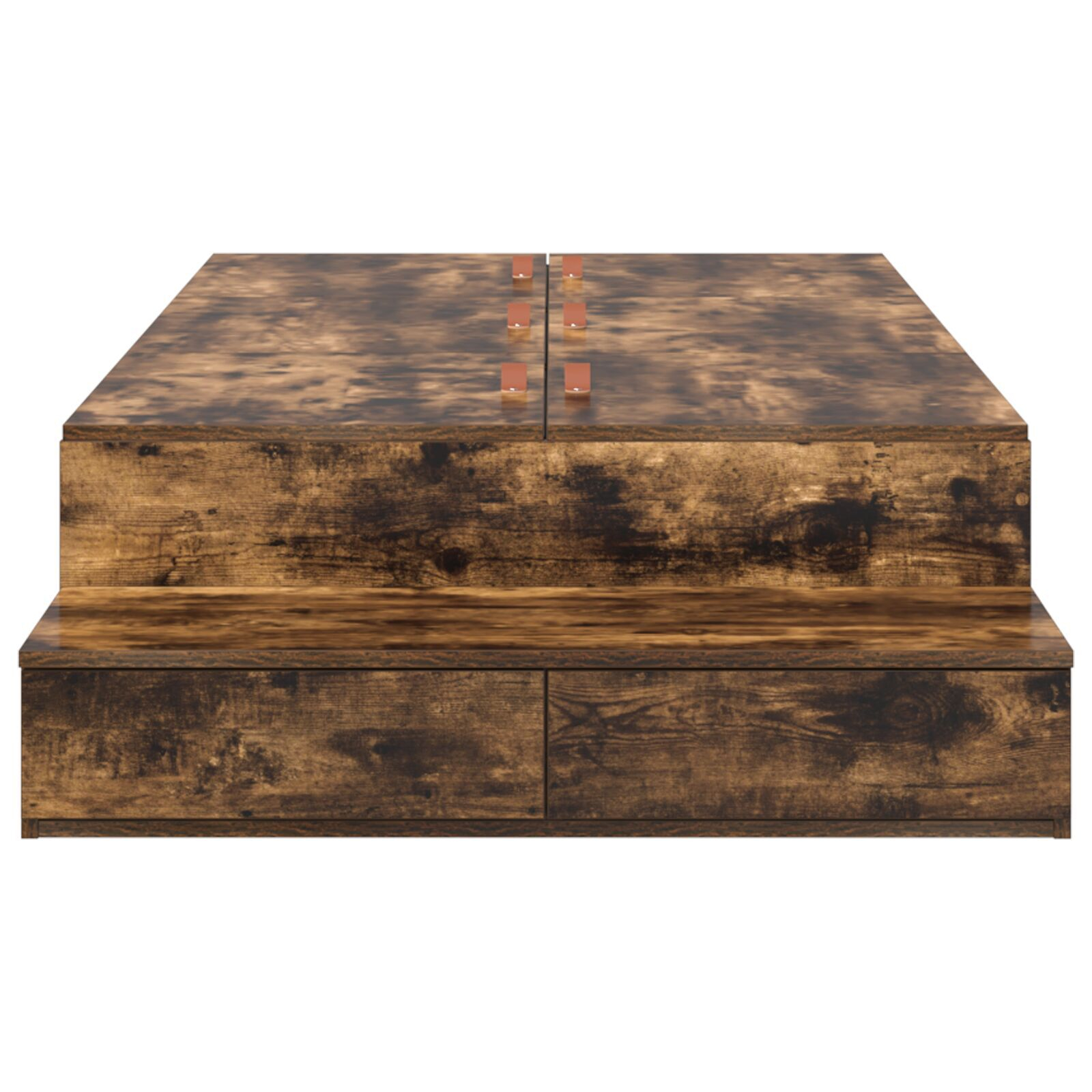 vidaXL Cadru de pat cu depozitare Stejar fumuriu 236.5 x 80 x 31.5 cm