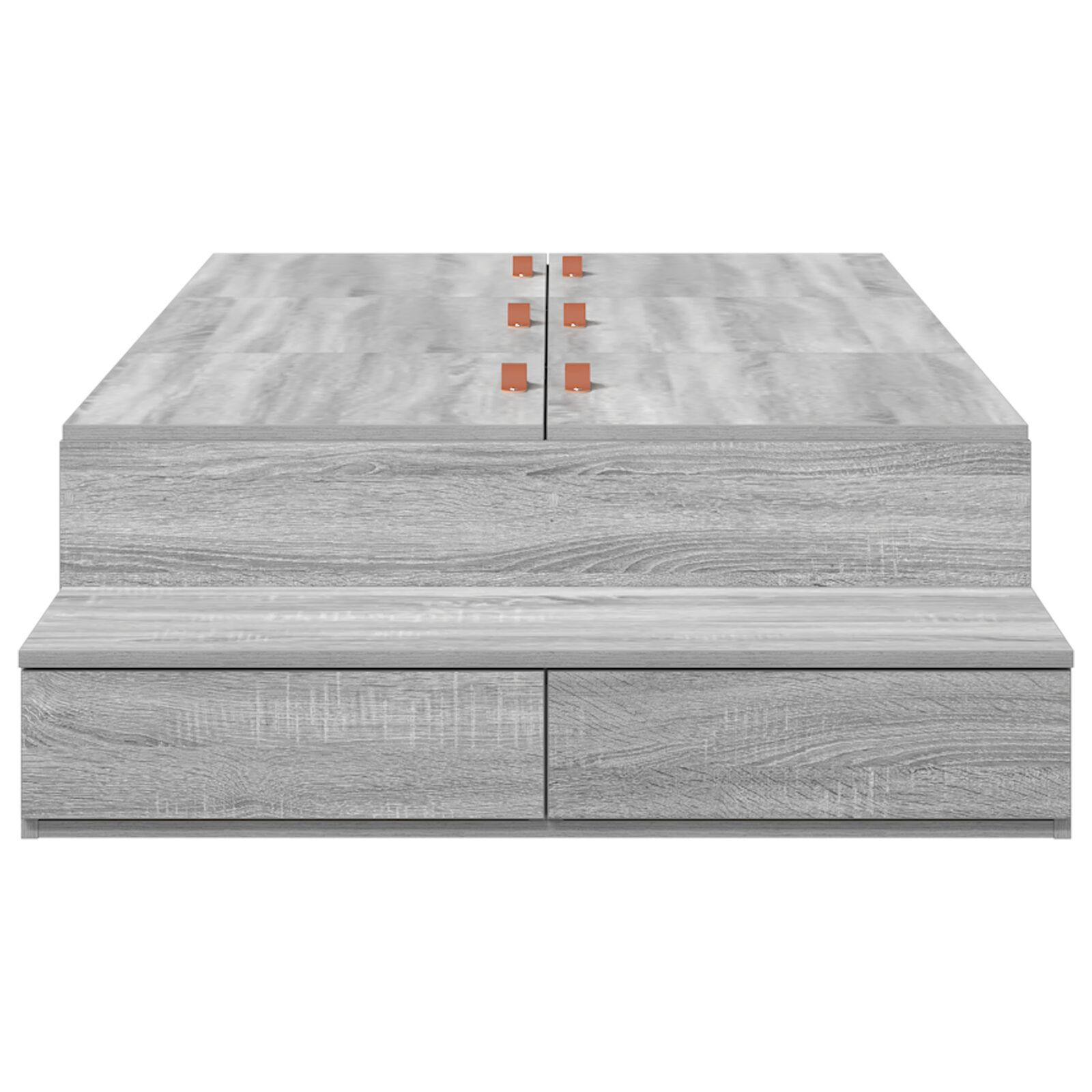 vidaXL Cadru de pat cu depozitare sonoma gri 236.5 x 90 x 31.5 cm