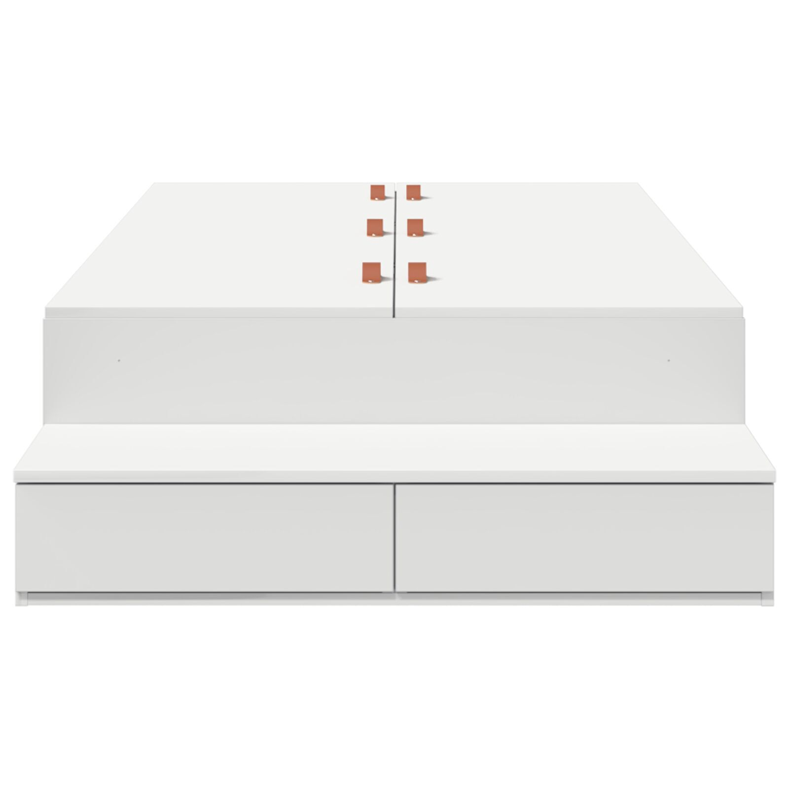 vidaXL Cadru de pat cu depozitare cu sertar Alb 236.5 x 90 x 31.5 cm