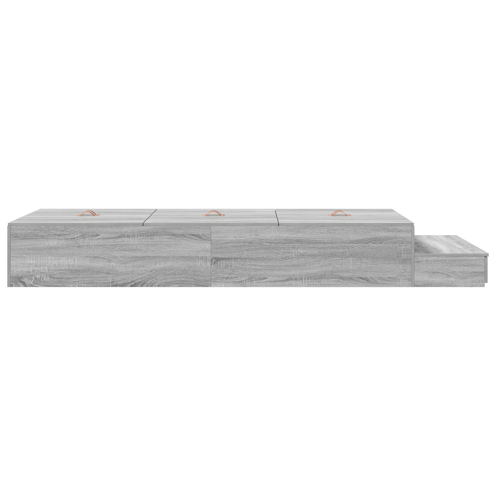 vidaXL Cadru de pat cu depozitare sonoma gri 236.5 x 100 x 31.5 cm vidaXL Cadru de pat cu depozitare sonoma gri 236.5 x 100 x 31.5 cm