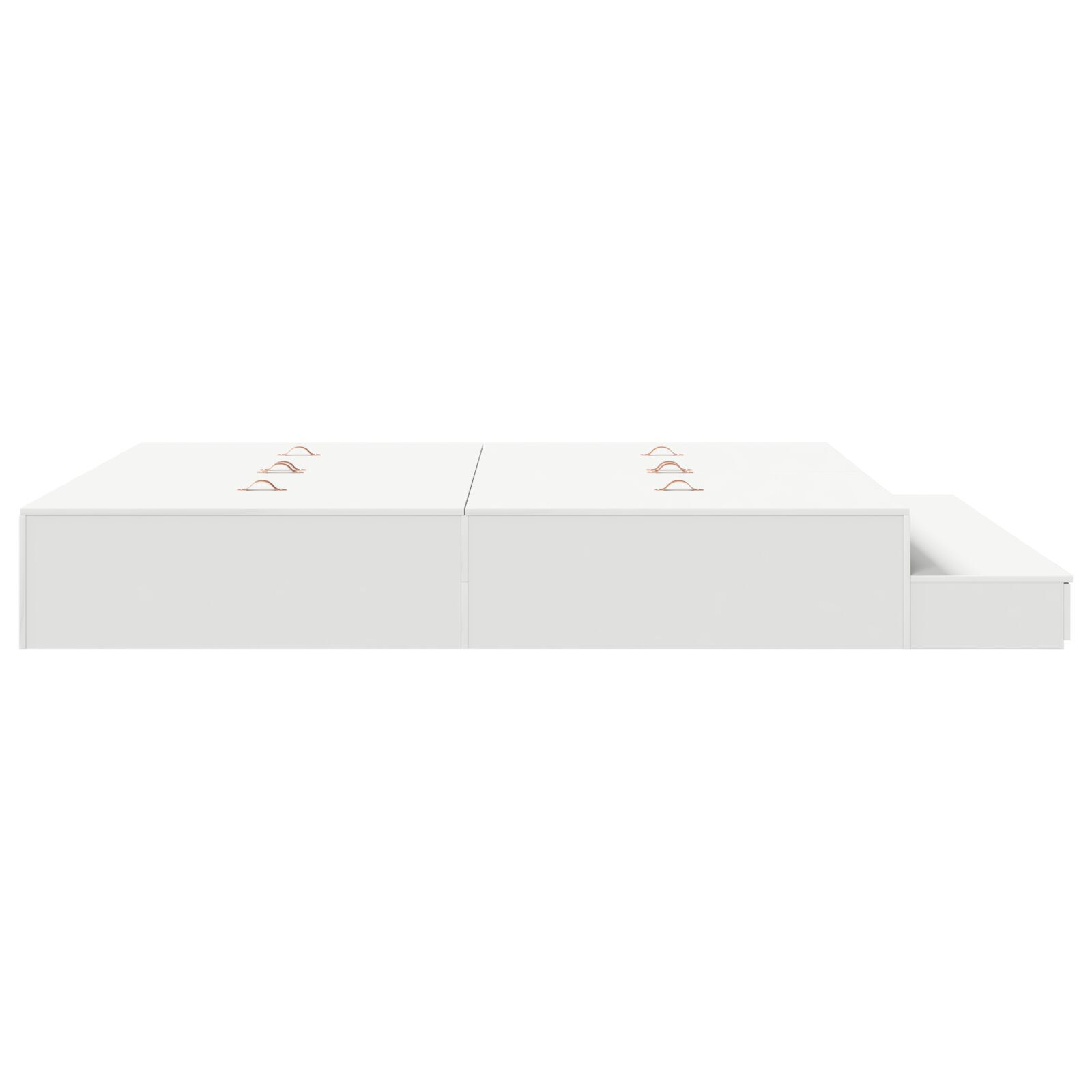 vidaXL Cadru de pat cu depozitare cu sertar Alb 236.5 x 200 x 31.5 cm
