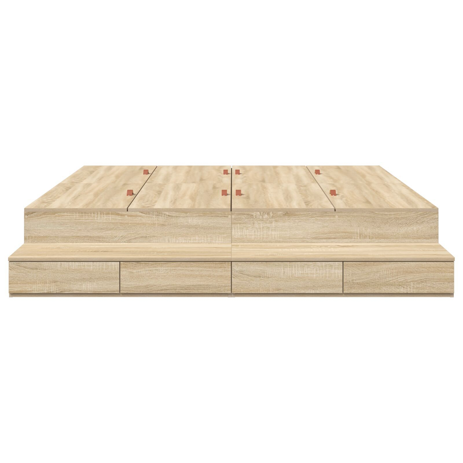vidaXL Cadru de pat cu depozitare Stejar Sonoma 236.5 x 200 x 31.5 cm vidaXL Cadru de pat cu depozitare Stejar Sonoma 236.5 x 200 x 31.5 cm