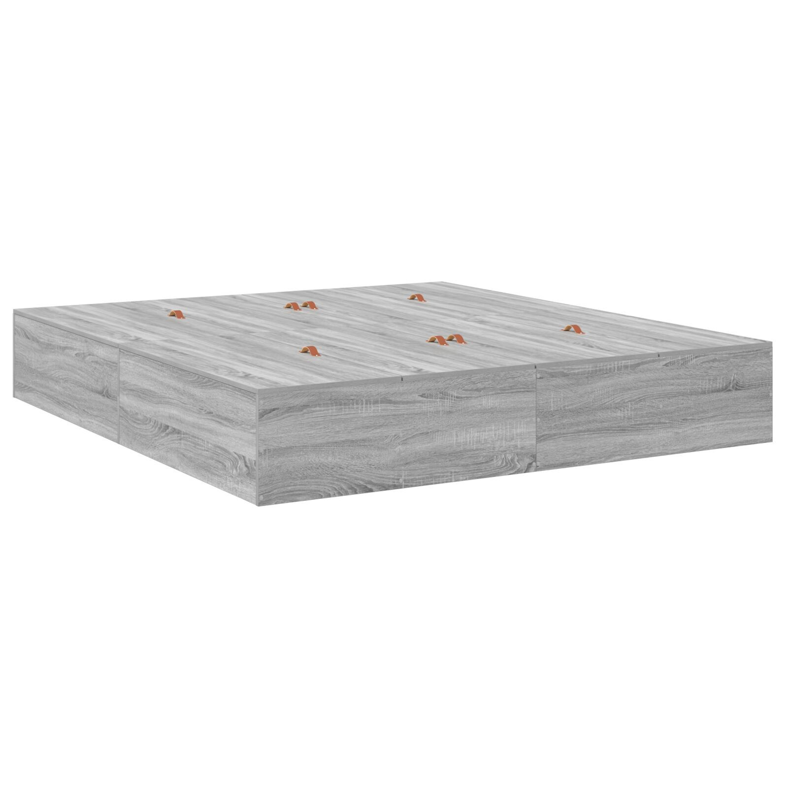 vidaXL Cadru de pat cu depozitare sonoma gri 236.5 x 200 x 31.5 cm