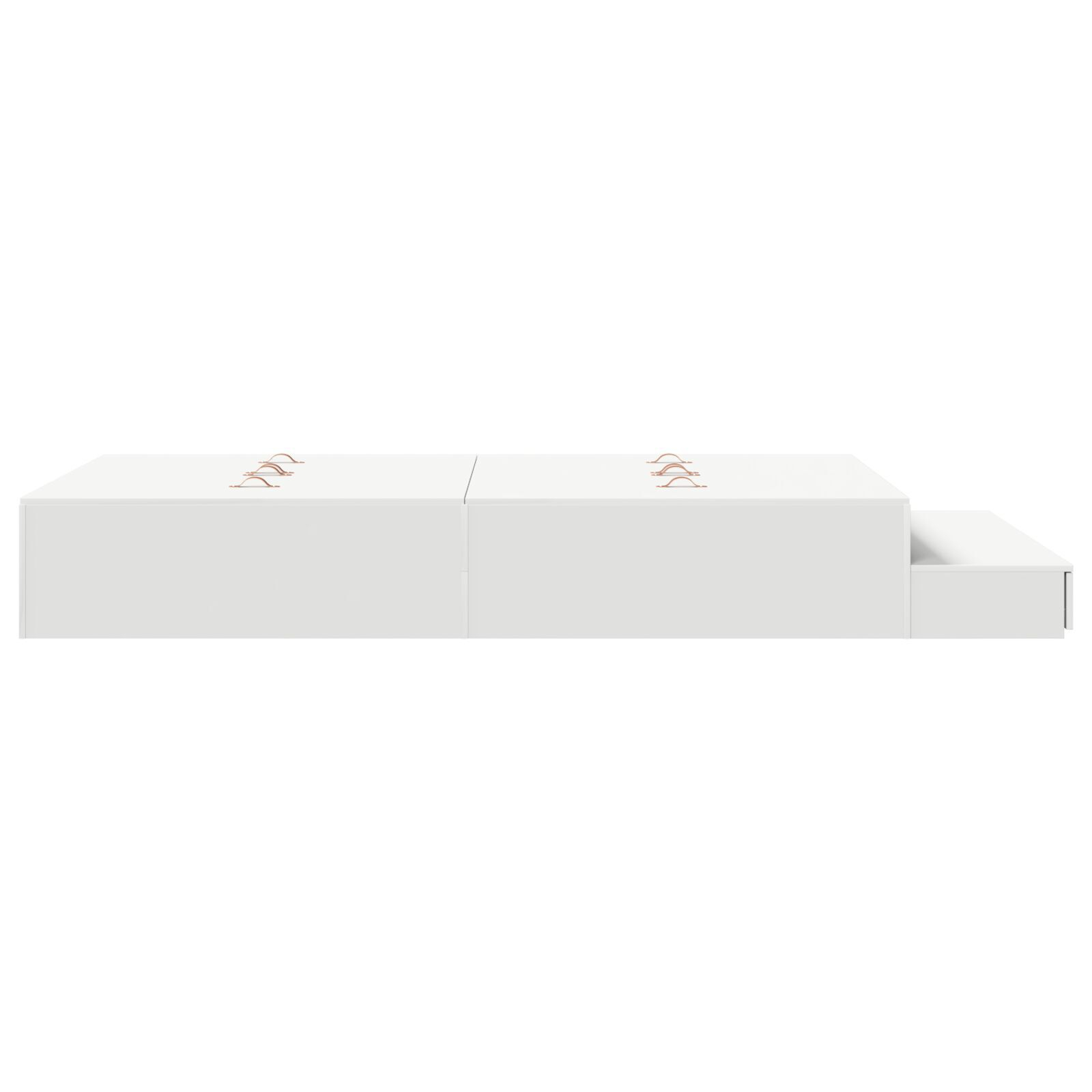 vidaXL Cadru de pat cu depozitare cu sertar Alb 236.5 x 120 x 31.5 cm
