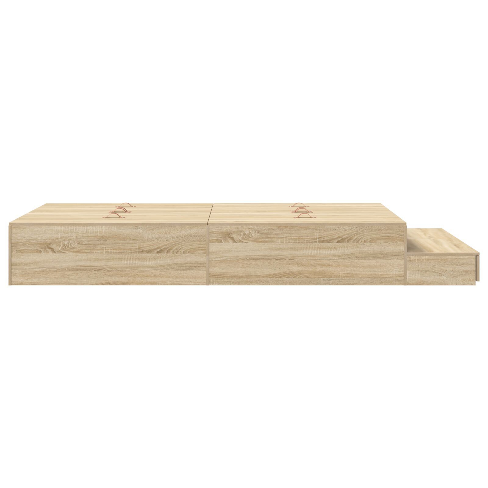 vidaXL Cadru de pat cu depozitare Stejar Sonoma 236.5 x 120 x 31.5 cm