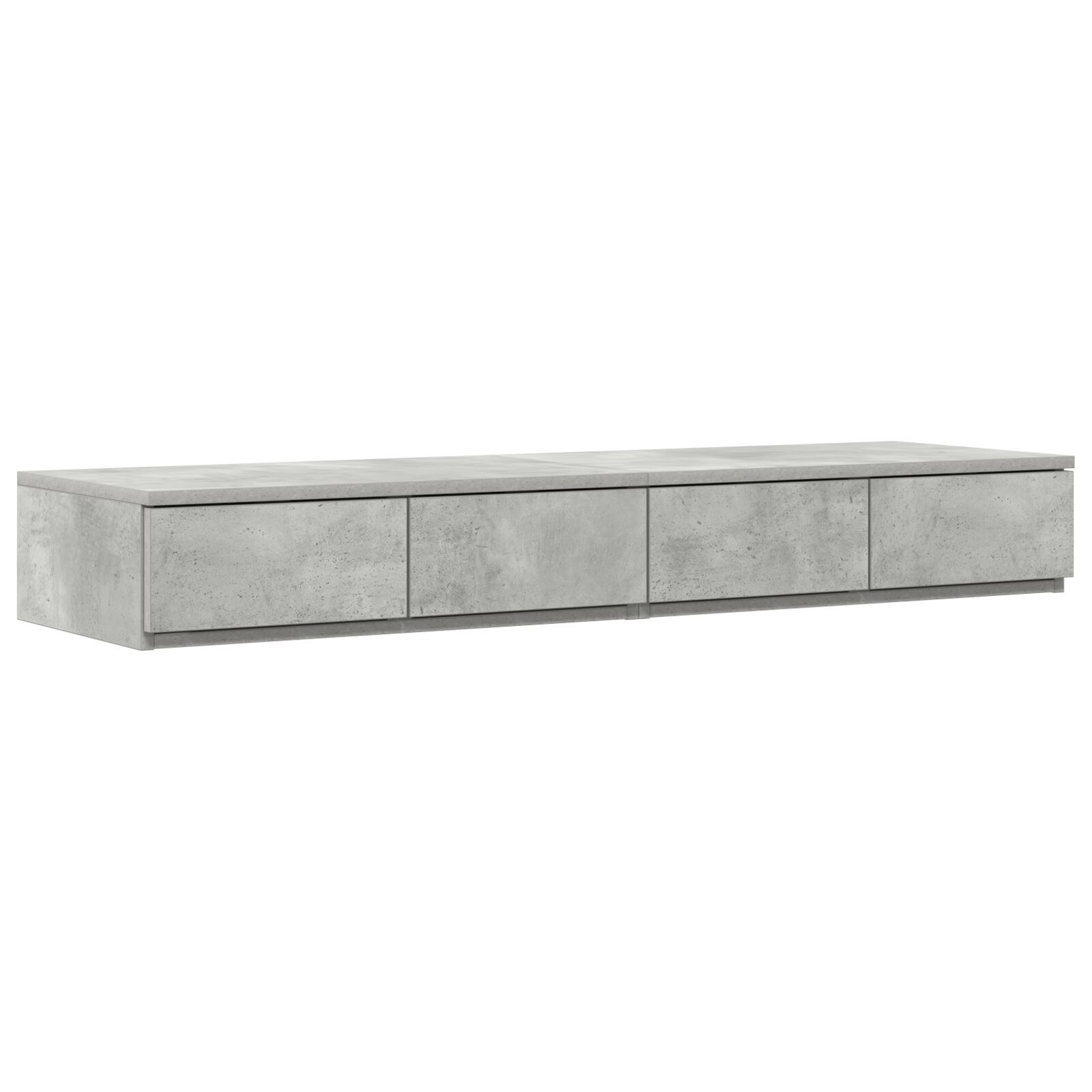 vidaXL Cadru de pat cu depozitare Gri din beton 236.5 x 120 x 31.5 cm