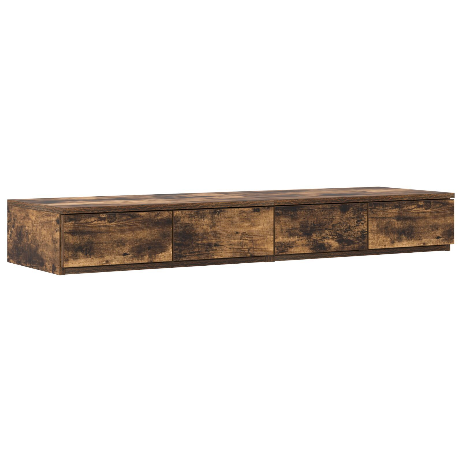 vidaXL Cadru de pat cu depozitare Stejar fumuriu 236.5 x 120 x 31.5 cm