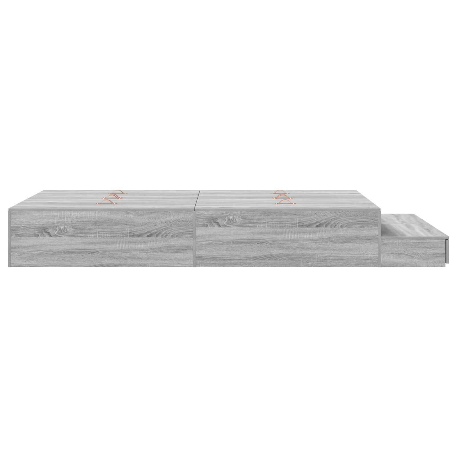 vidaXL Cadru de pat cu depozitare sonoma gri 236.5 x 120 x 31.5 cm