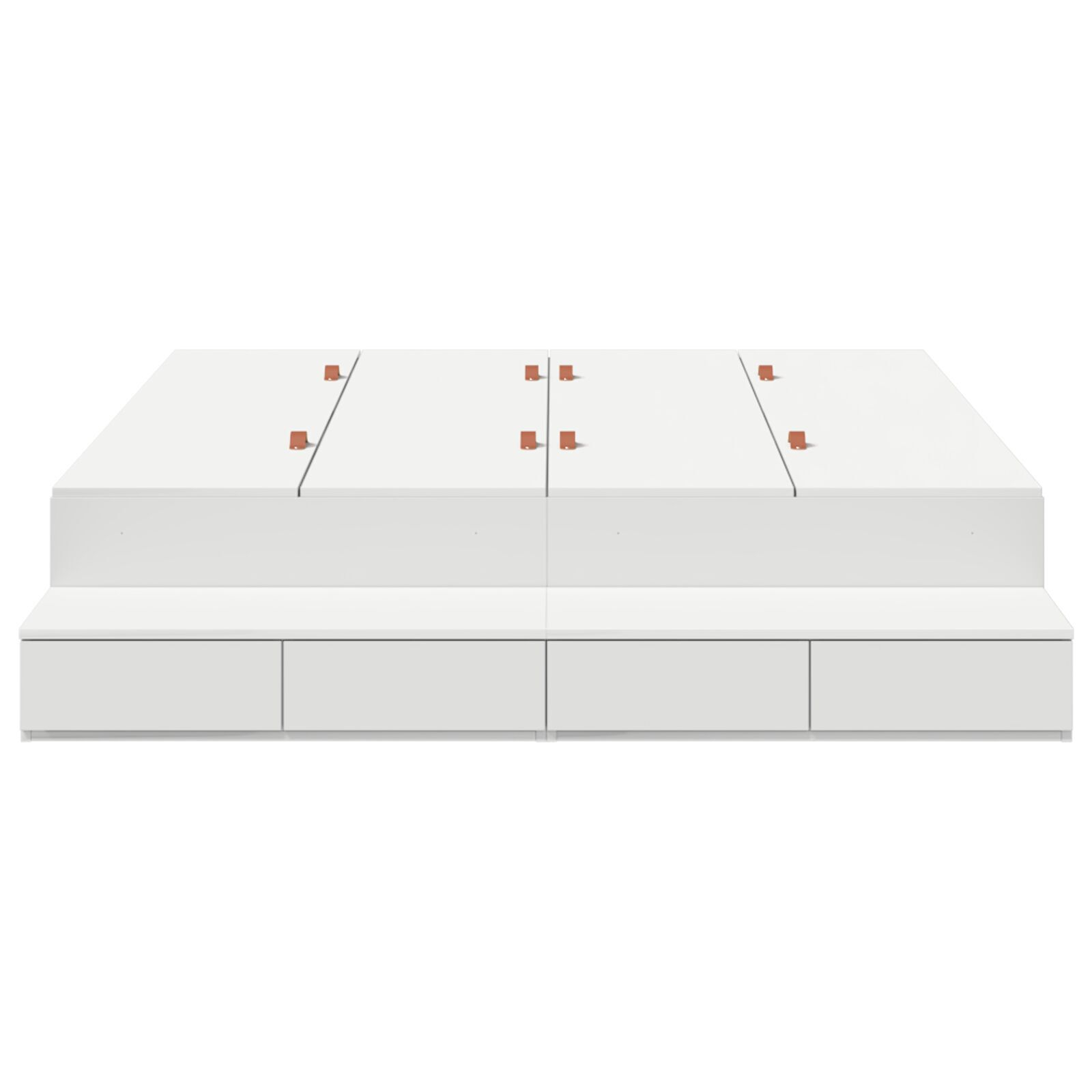 vidaXL Cadru de pat cu depozitare cu sertar Alb 236.5 x 150 x 31.5 cm