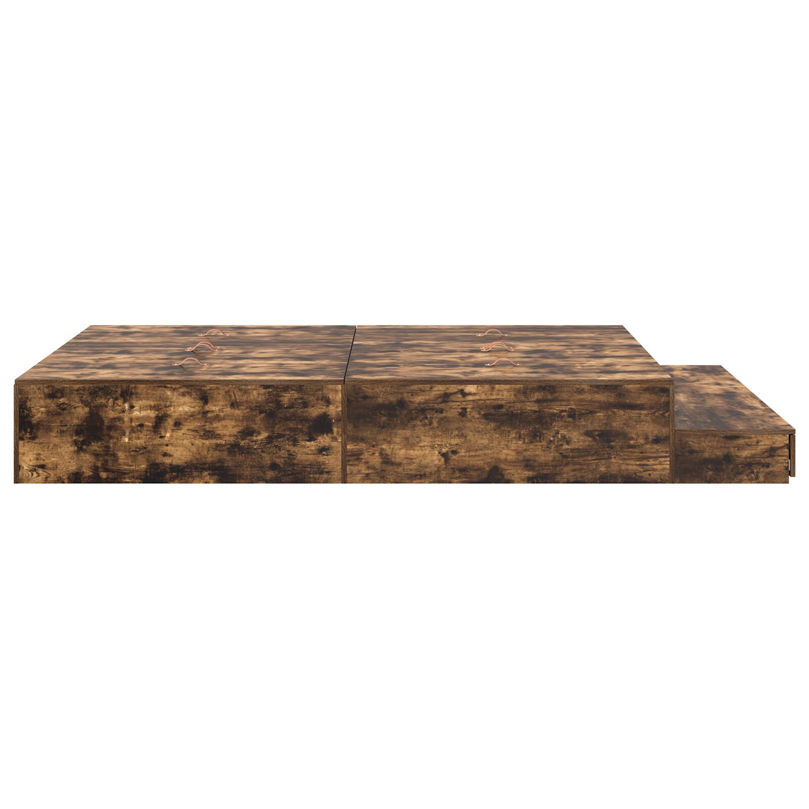 vidaXL Cadru de pat cu depozitare Stejar fumuriu 236.5 x 150 x 31.5 cm