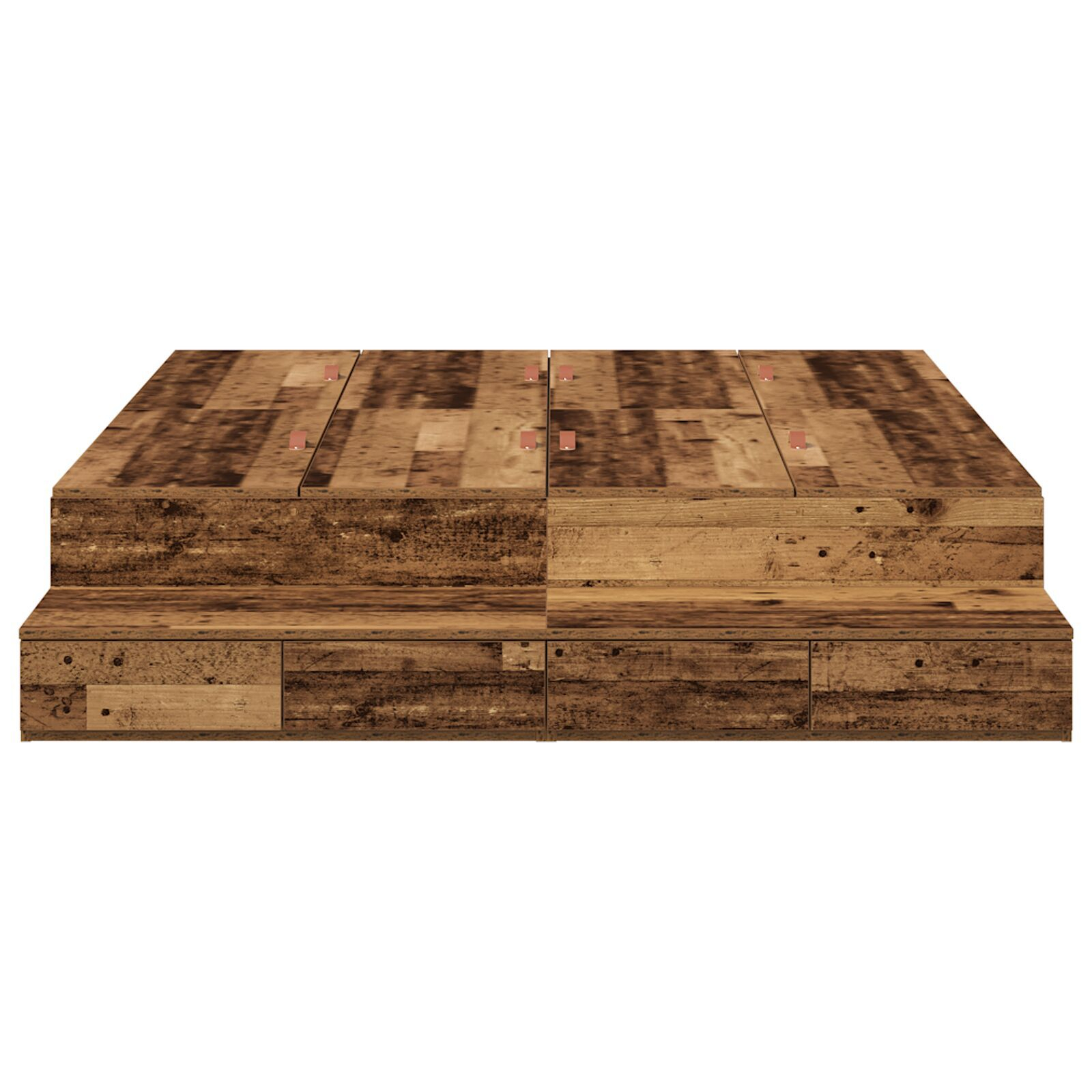 vidaXL Cadru de pat cu depozitare Lemn Vechi 150 cm Lemn compozit