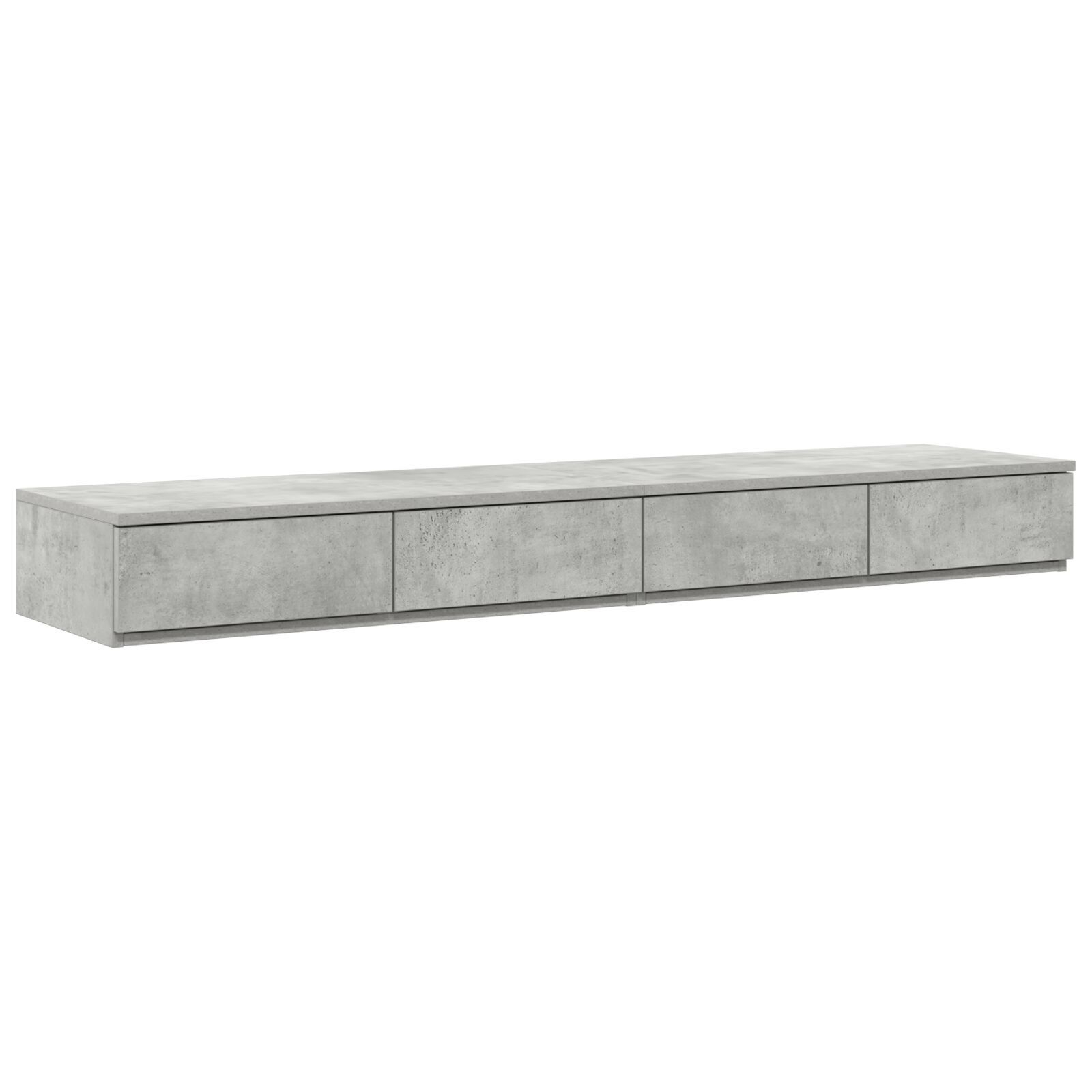 vidaXL Cadru de pat cu depozitare Gri din beton 236.5 x 160 x 31.5 cm