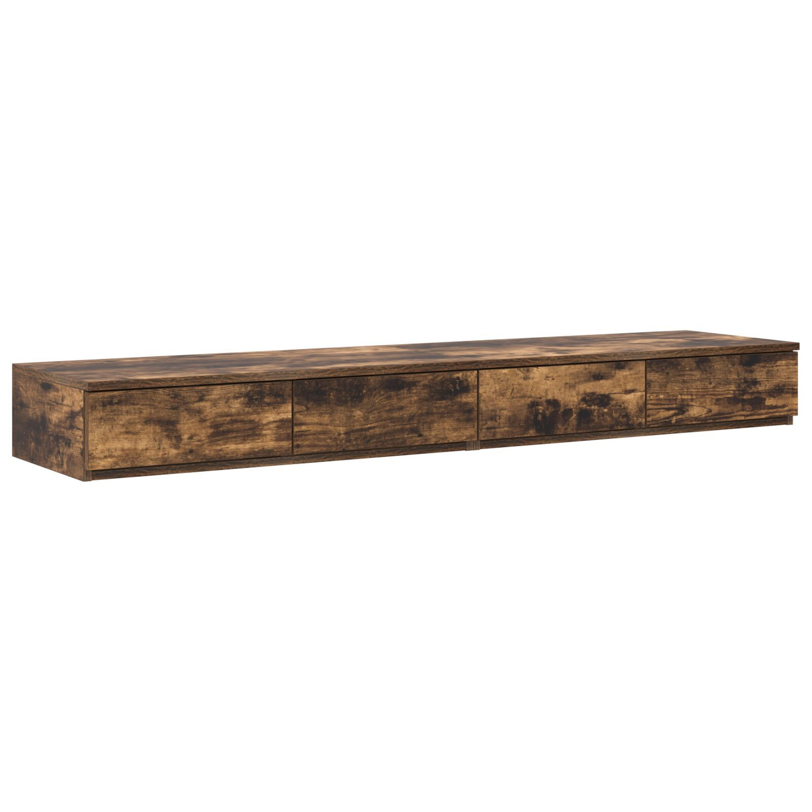 vidaXL Cadru de pat cu depozitare Stejar fumuriu 236.5 x 160 x 31.5 cm