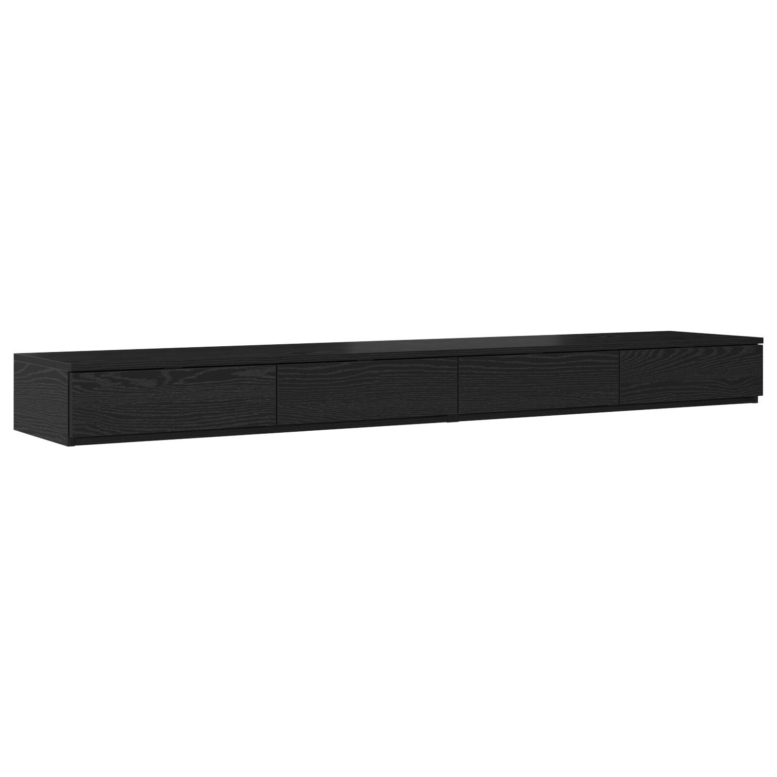 vidaXL Cadru de pat cu depozitare Stejar negru 236.5 x 180 x 31.5 cm