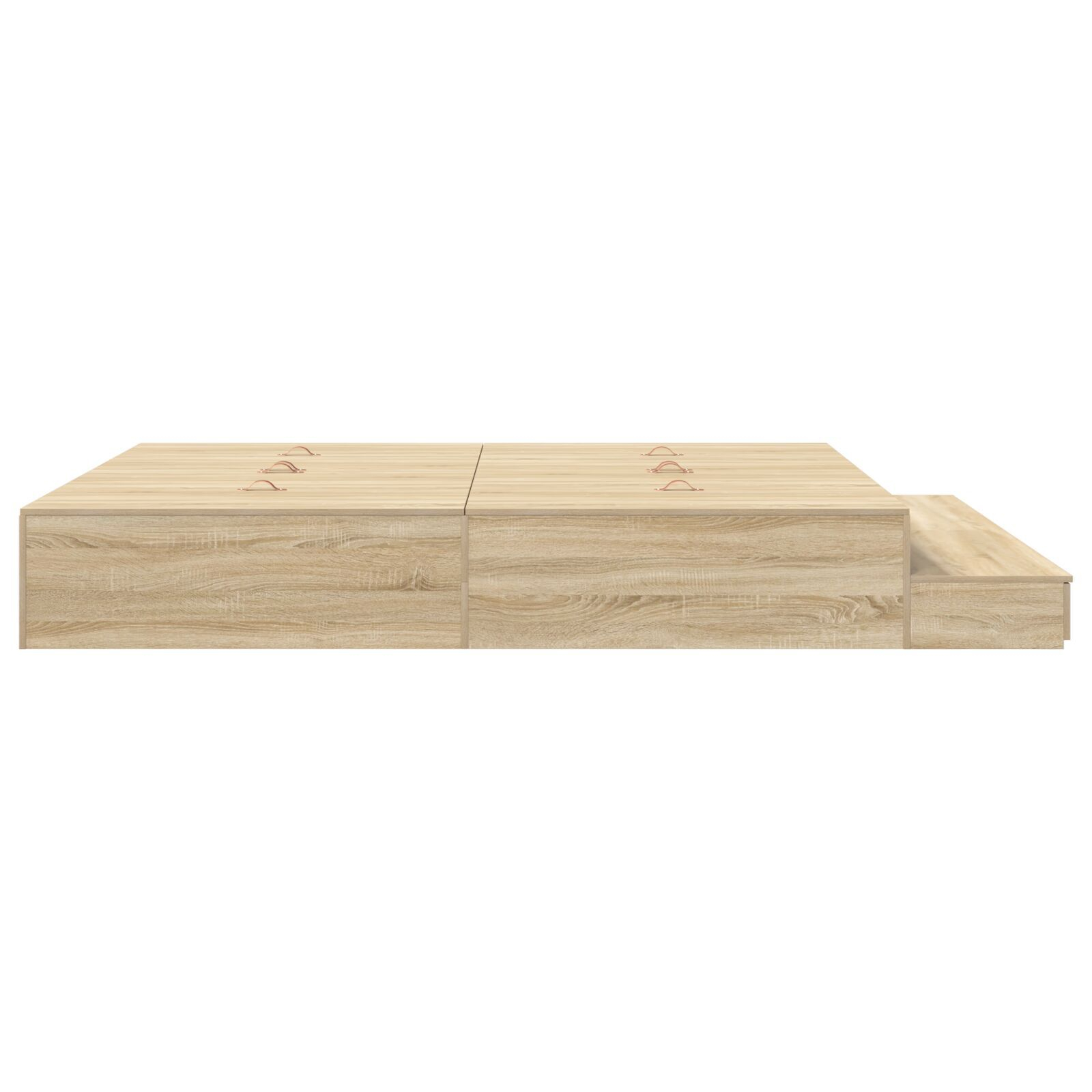 vidaXL Cadru de pat cu depozitare Stejar Sonoma 236.5 x 180 x 31.5 cm