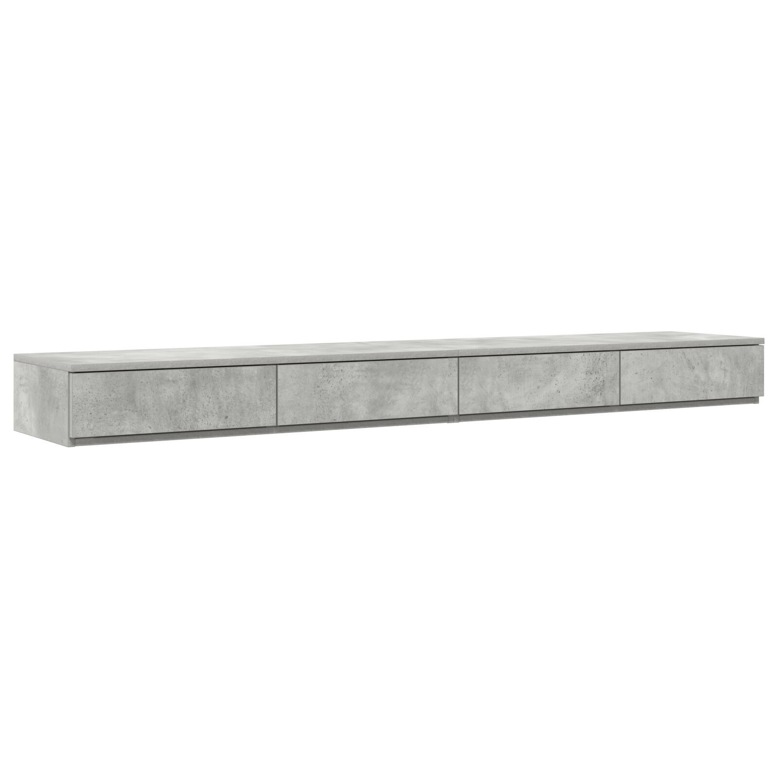 vidaXL Cadru de pat cu depozitare Gri din beton 236.5 x 180 x 31.5 cm